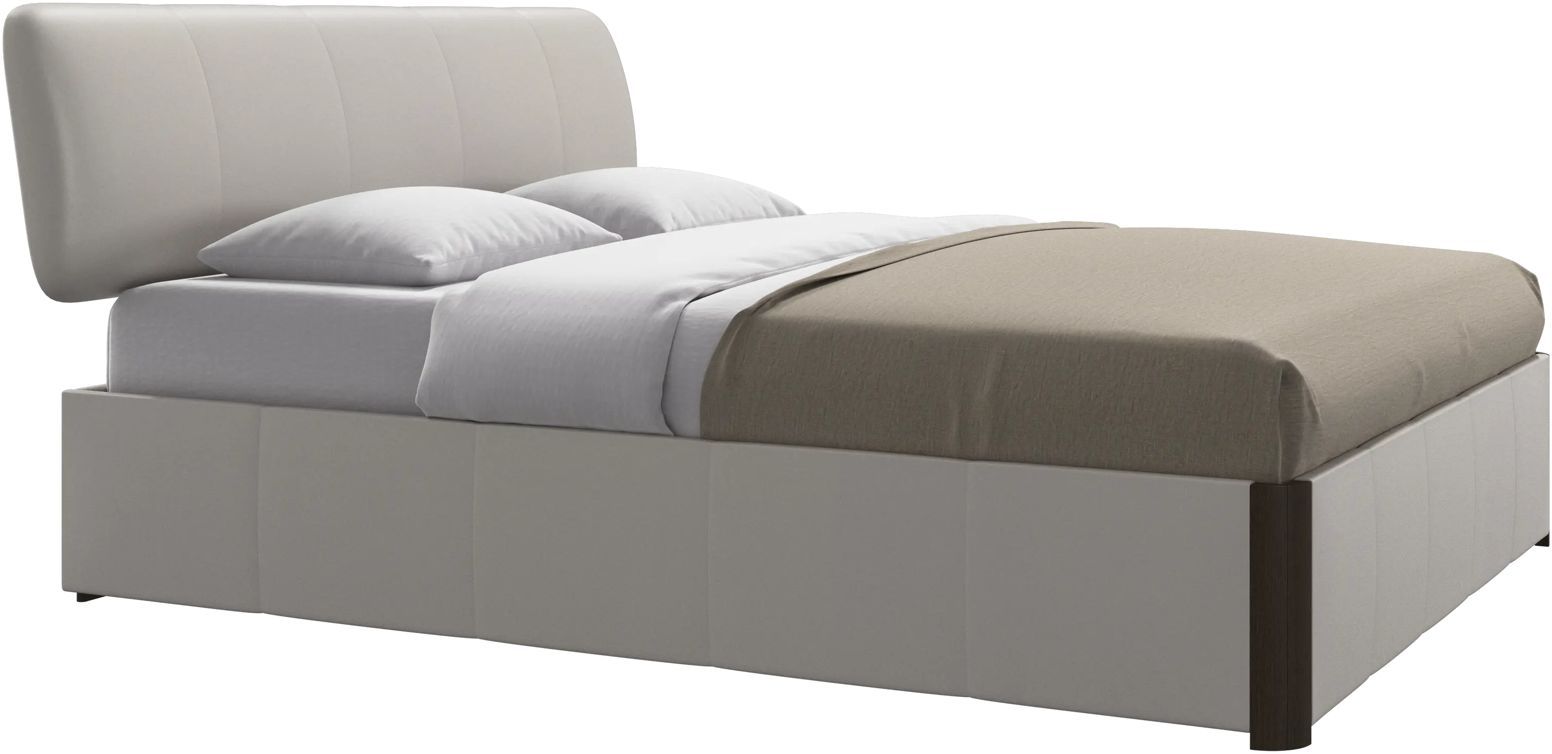 Element cama, cabeceira montada na cama, com ripas, excl. colchão