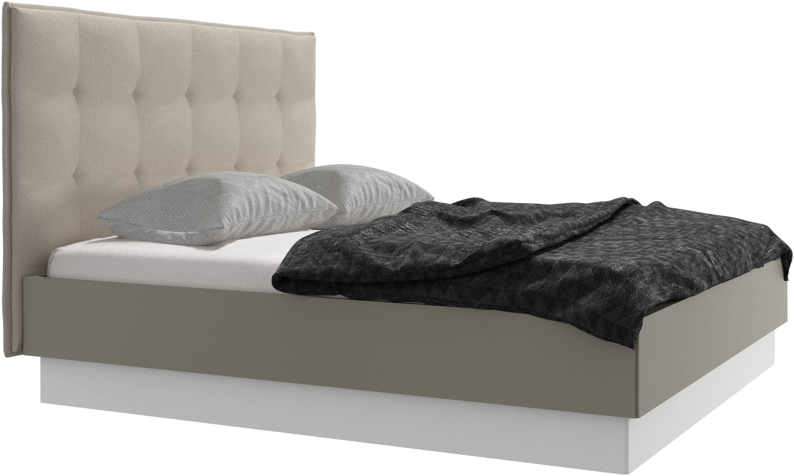 Lugano storage bed with lift-up frame and slats, excl. mattress