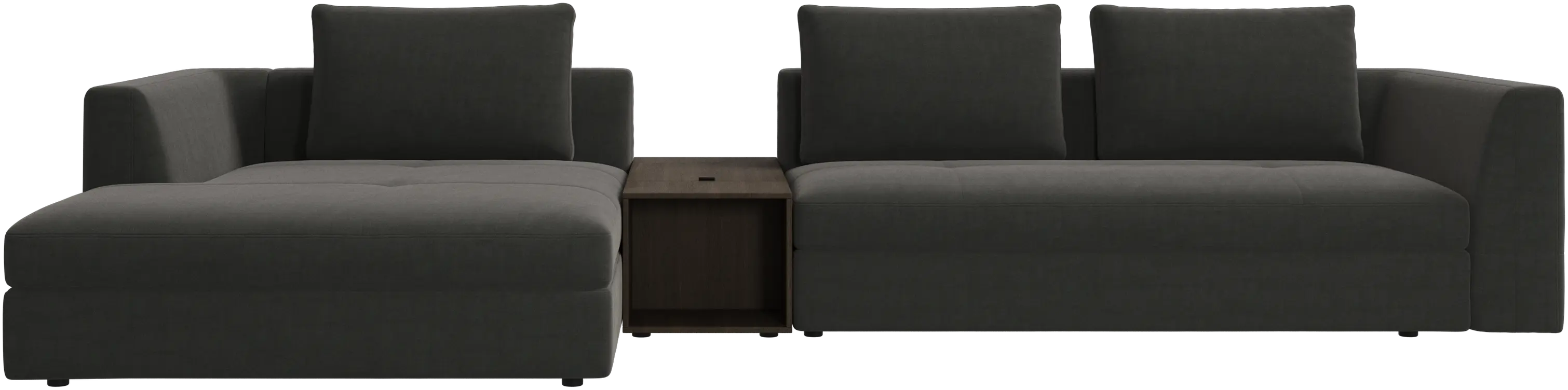 Bergamo chaise longue sofa with storage