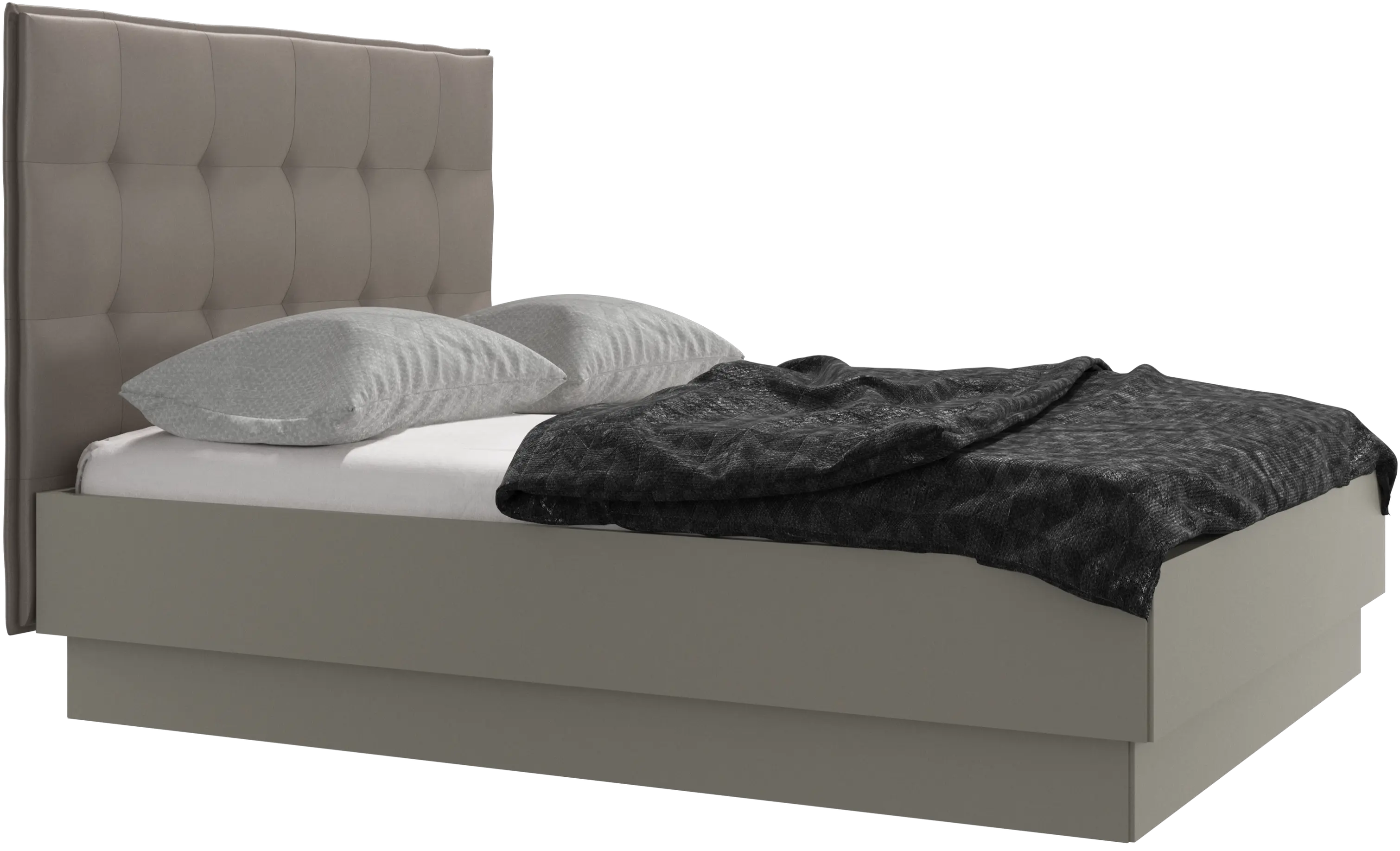 Lugano storage bed with lift-up frame and slats, excl. mattress