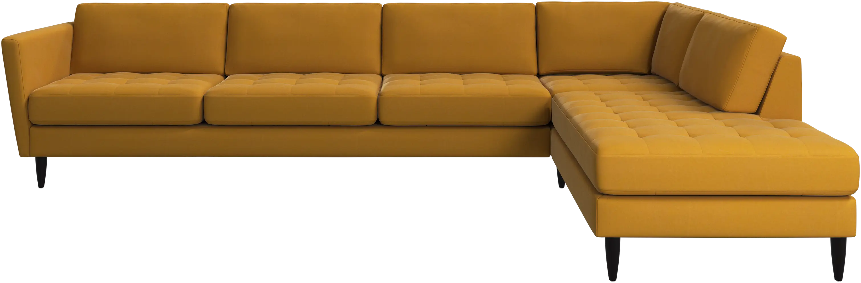 Osaka corner sofa with lounging unit, tufted seat