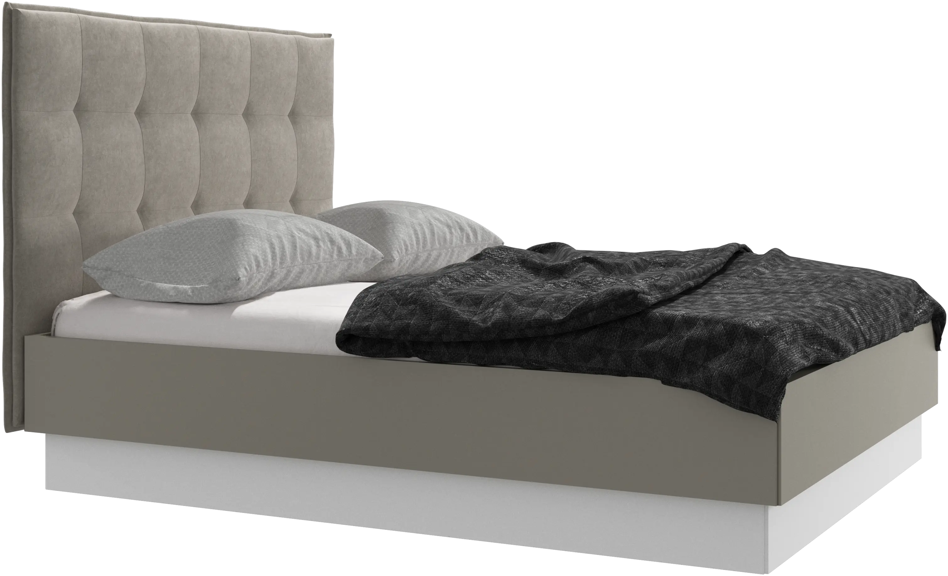 Lugano storage bed with lift-up frame and slats, excl. mattress