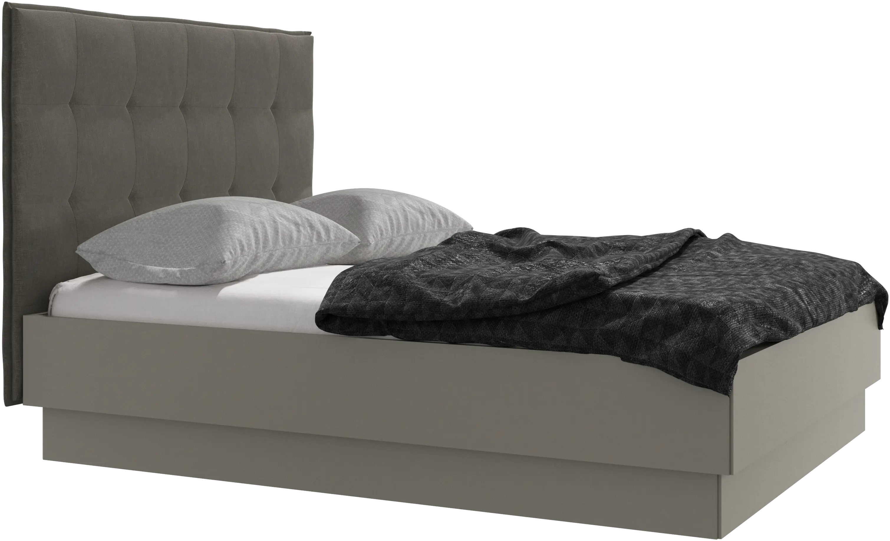 Lugano storage bed with lift-up frame and slats, excl. mattress