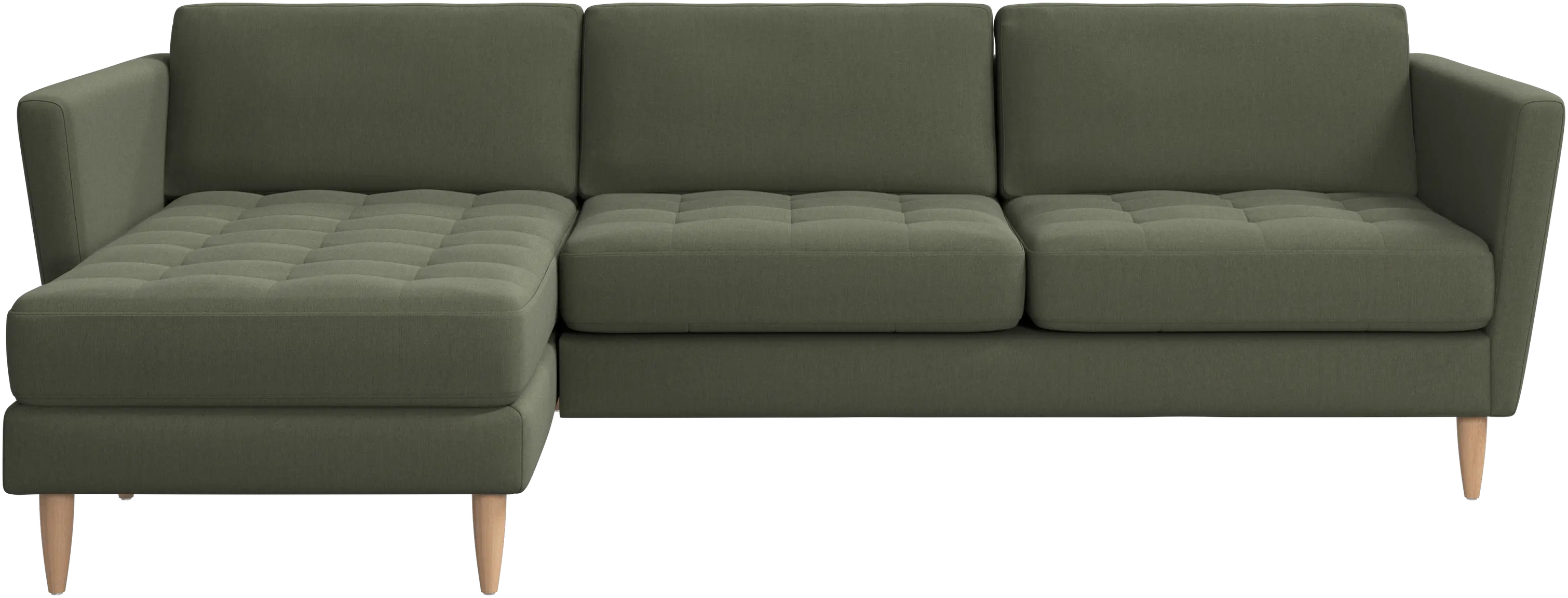 Osaka sofa with resting unit, tufted seat