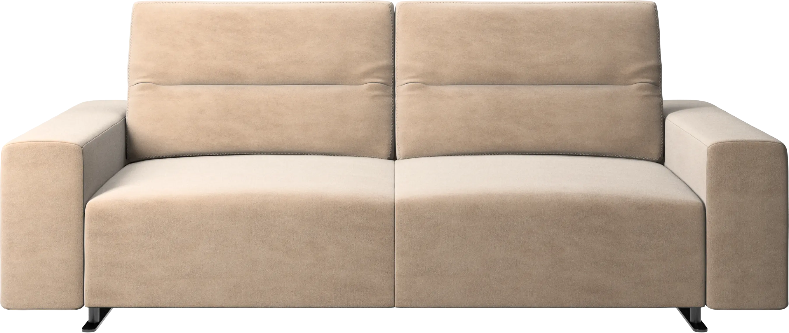 Hampton sofa with adjustable back and storage on the left side
