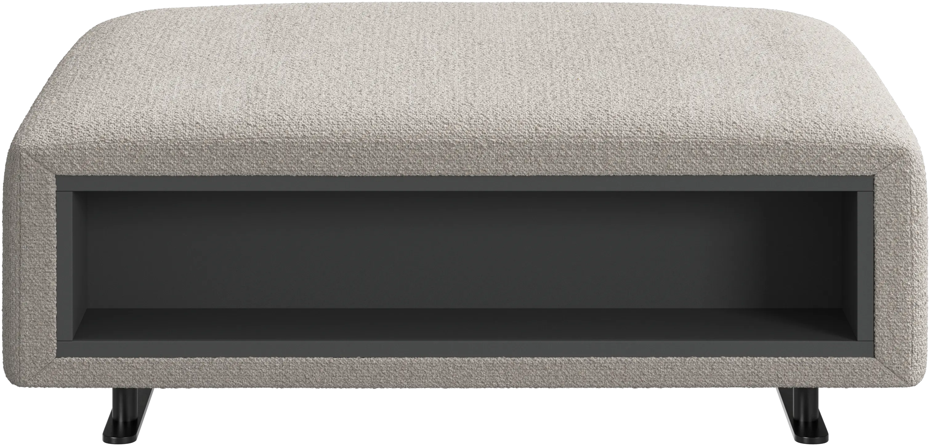 Hampton pouf with storage left and right sides