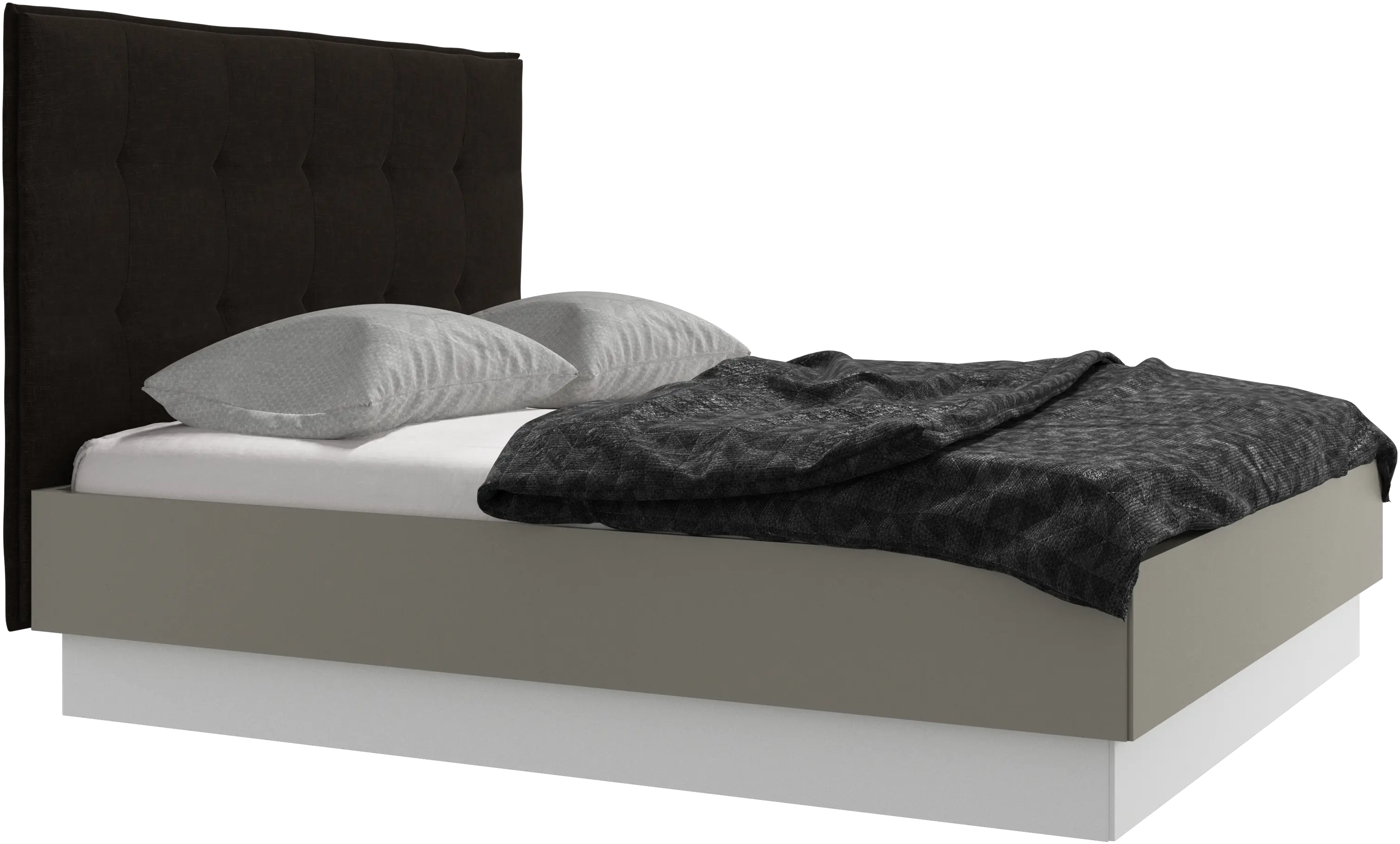 Lugano storage bed with lift-up frame and slats, excl. mattress