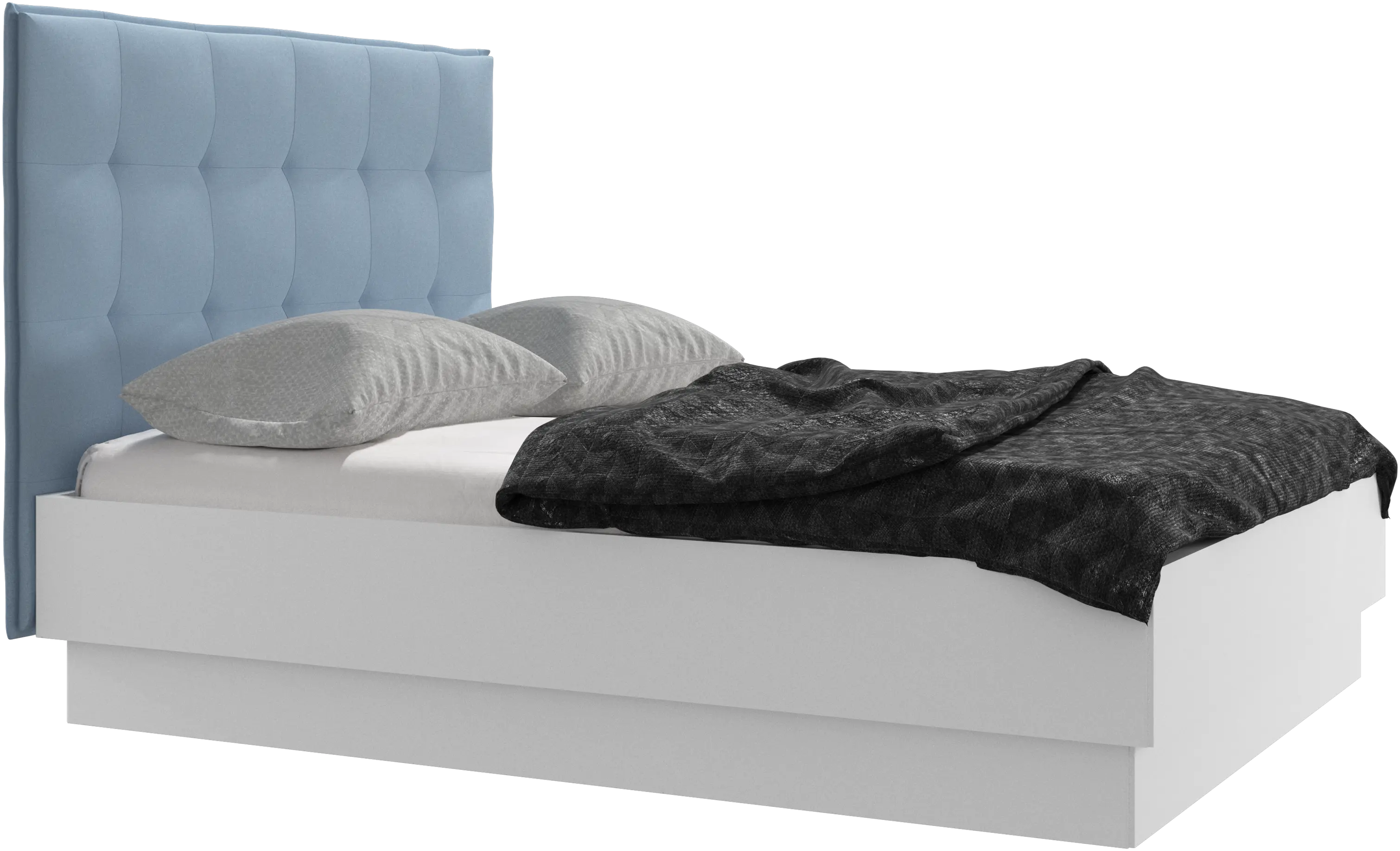 Lugano storage bed with lift-up frame and slats, excl. mattress