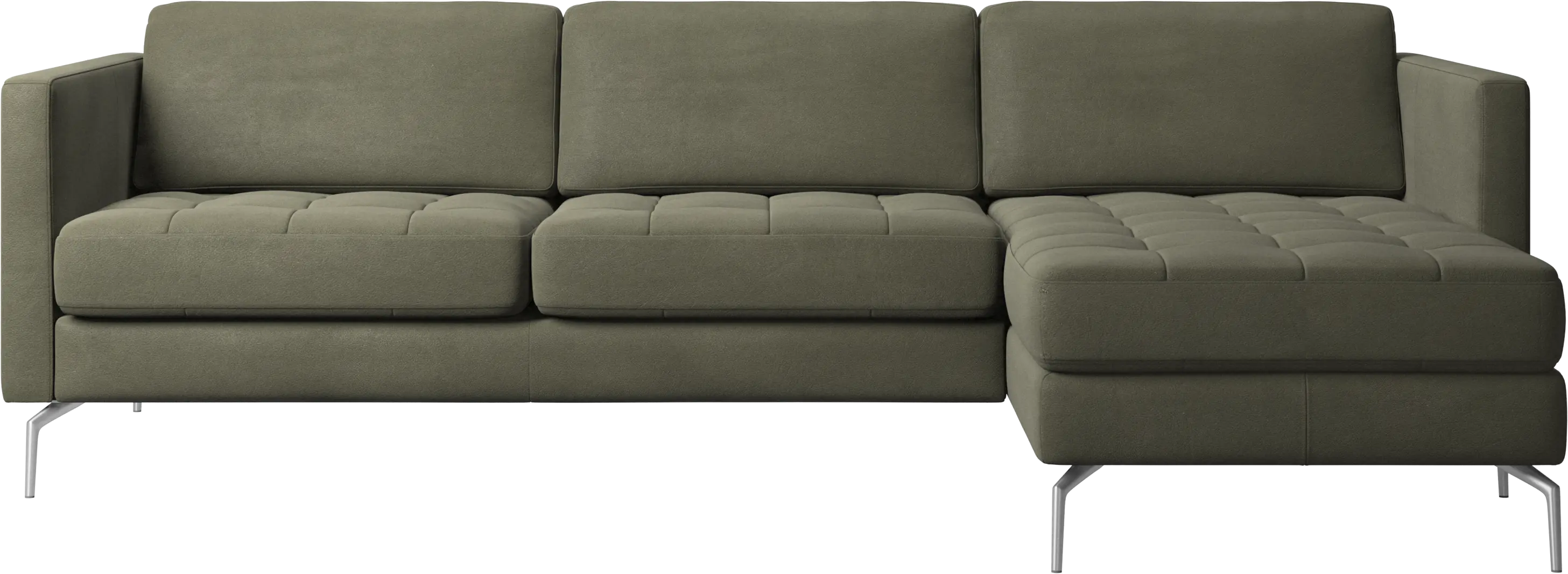 Osaka sofa with resting unit, tufted seat