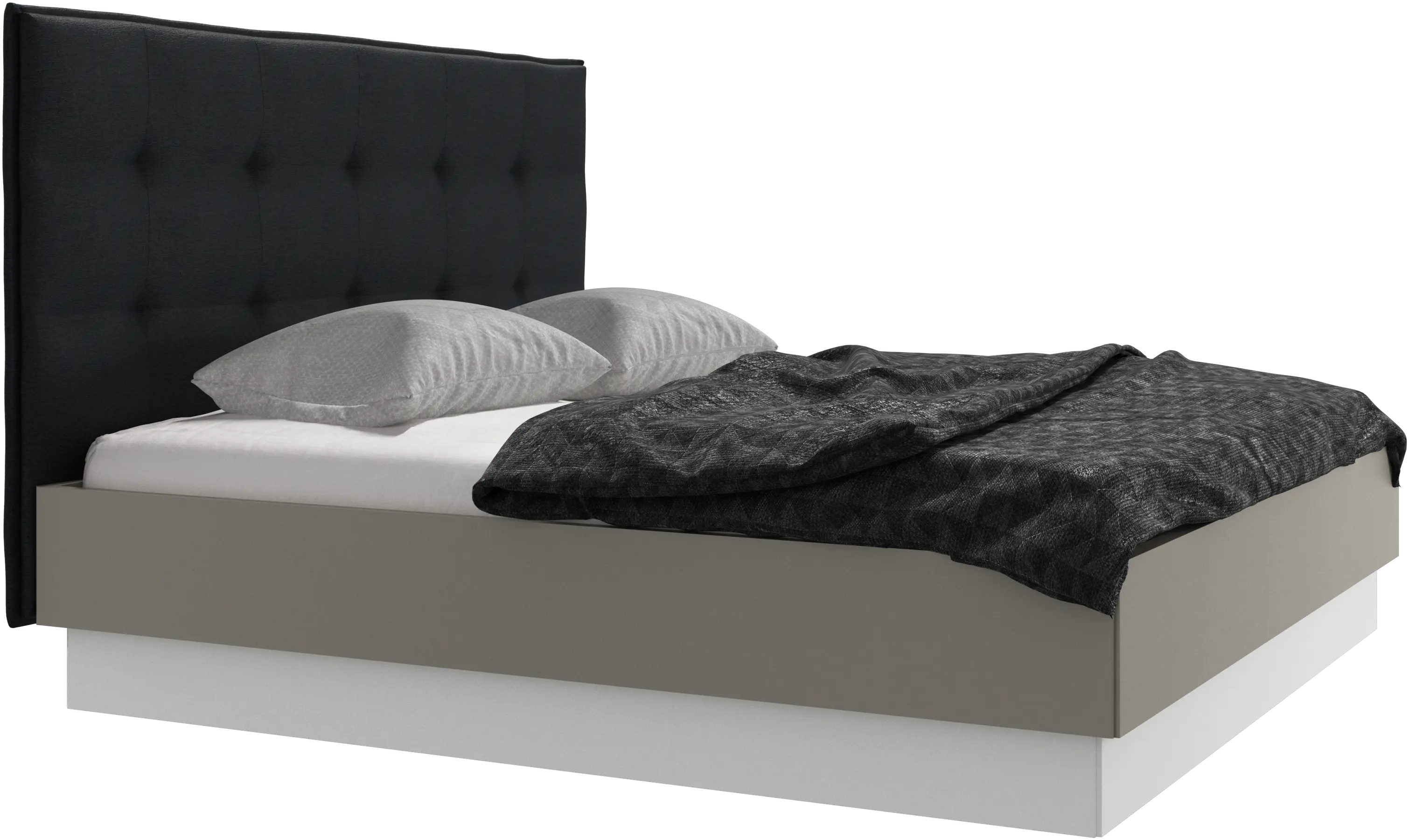 Lugano storage bed with lift-up frame and slats, excl. mattress