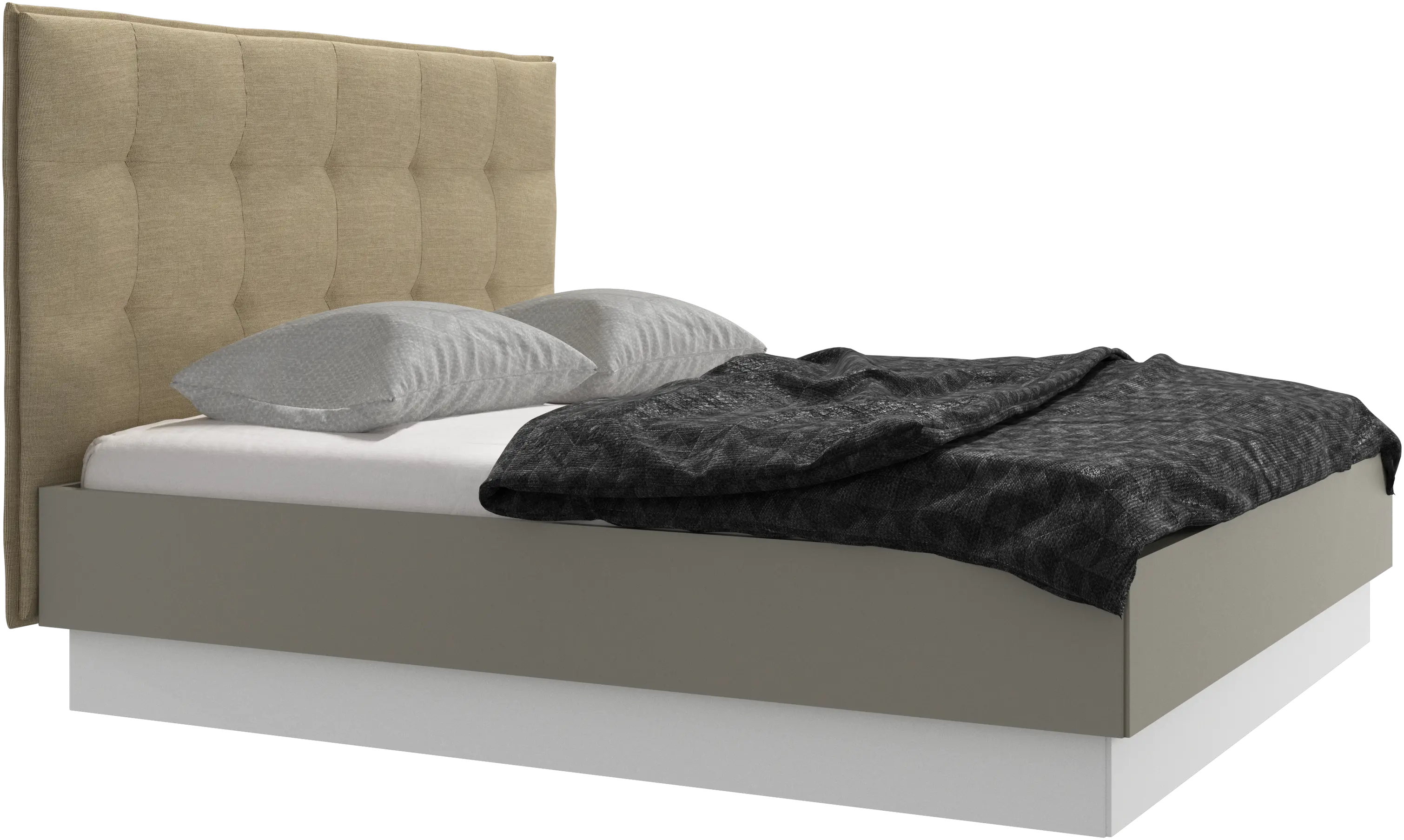 Lugano storage bed with lift-up frame and slats, excl. mattress