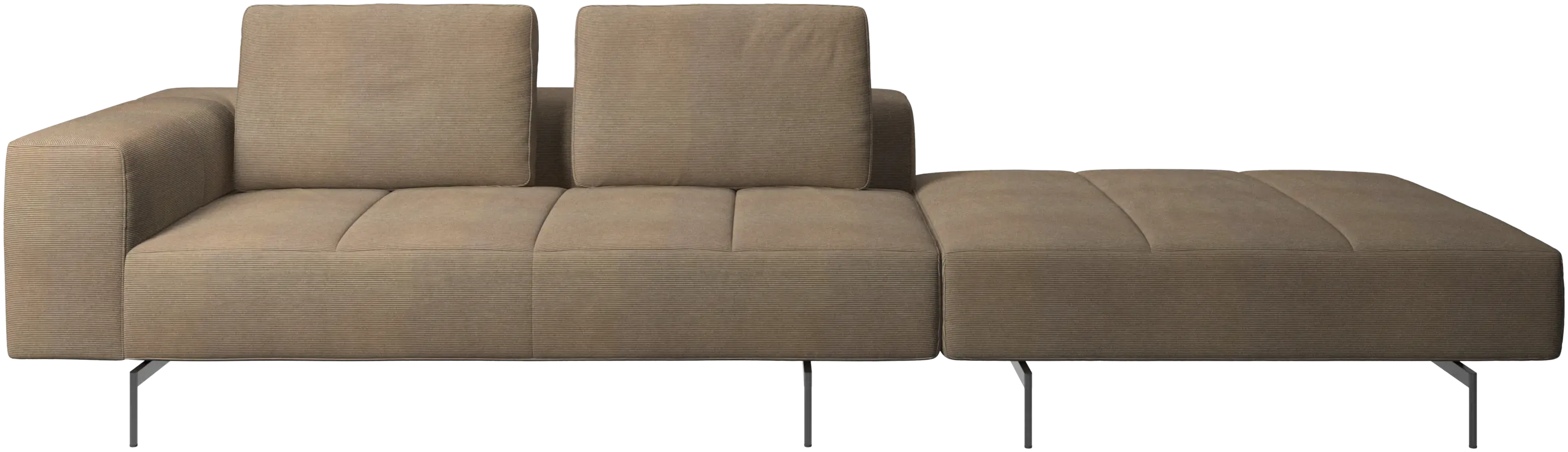 Amsterdam sofa with footstool on right side