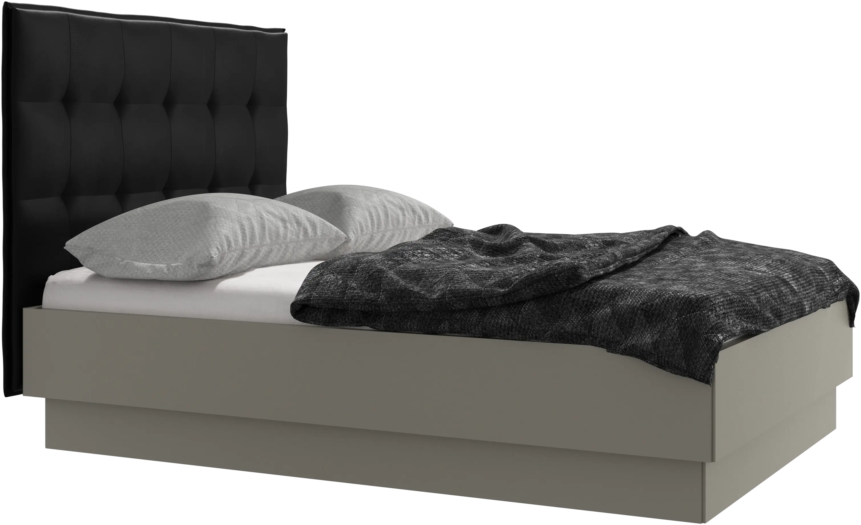 Cama con canapé Lugano, estructura elevable y tablado, no incluye colchón