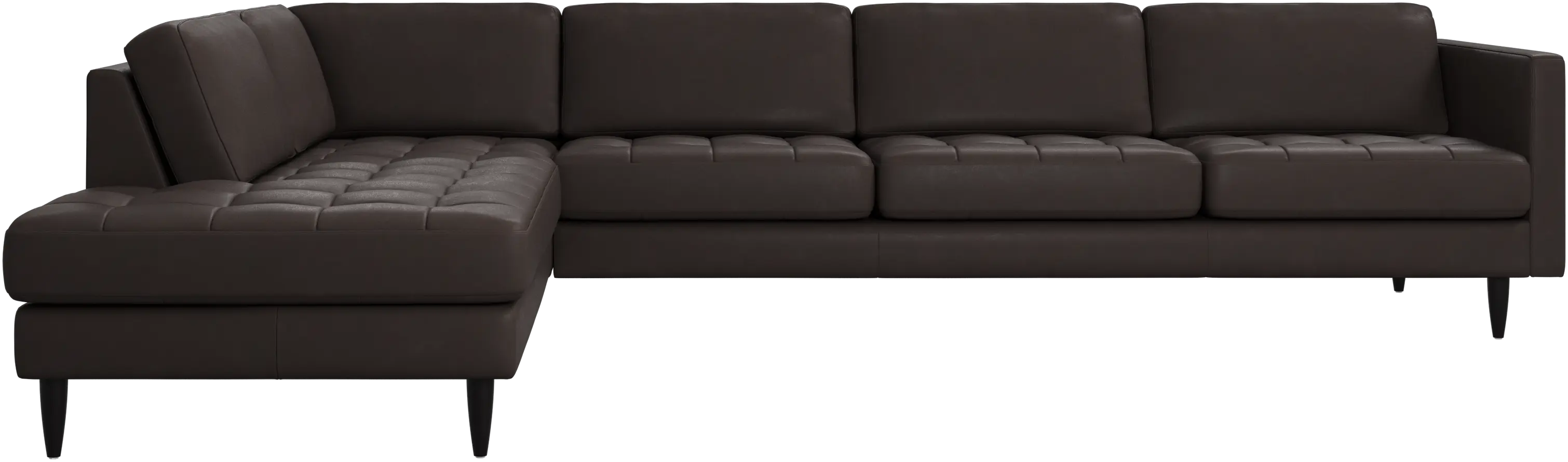 Osaka corner sofa with lounging unit, tufted seat