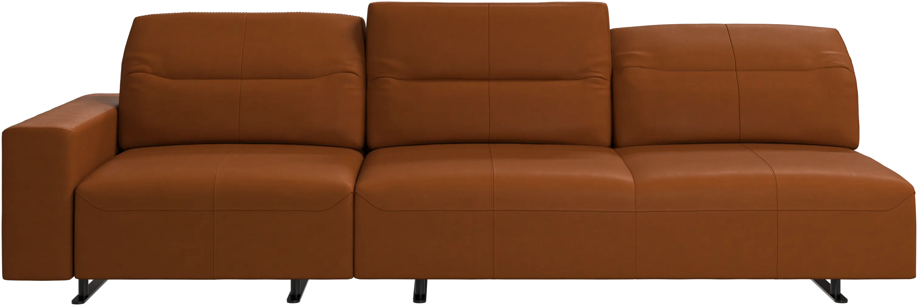 Hampton sofa with adjustable back and storage on the left side