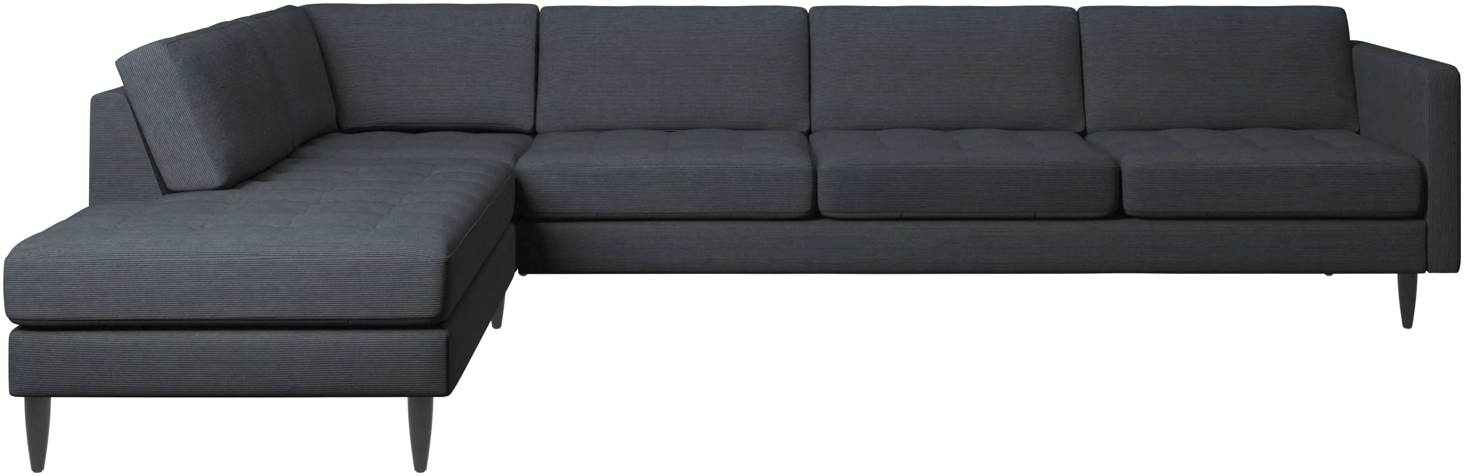 Osaka corner sofa with lounging unit, tufted seat