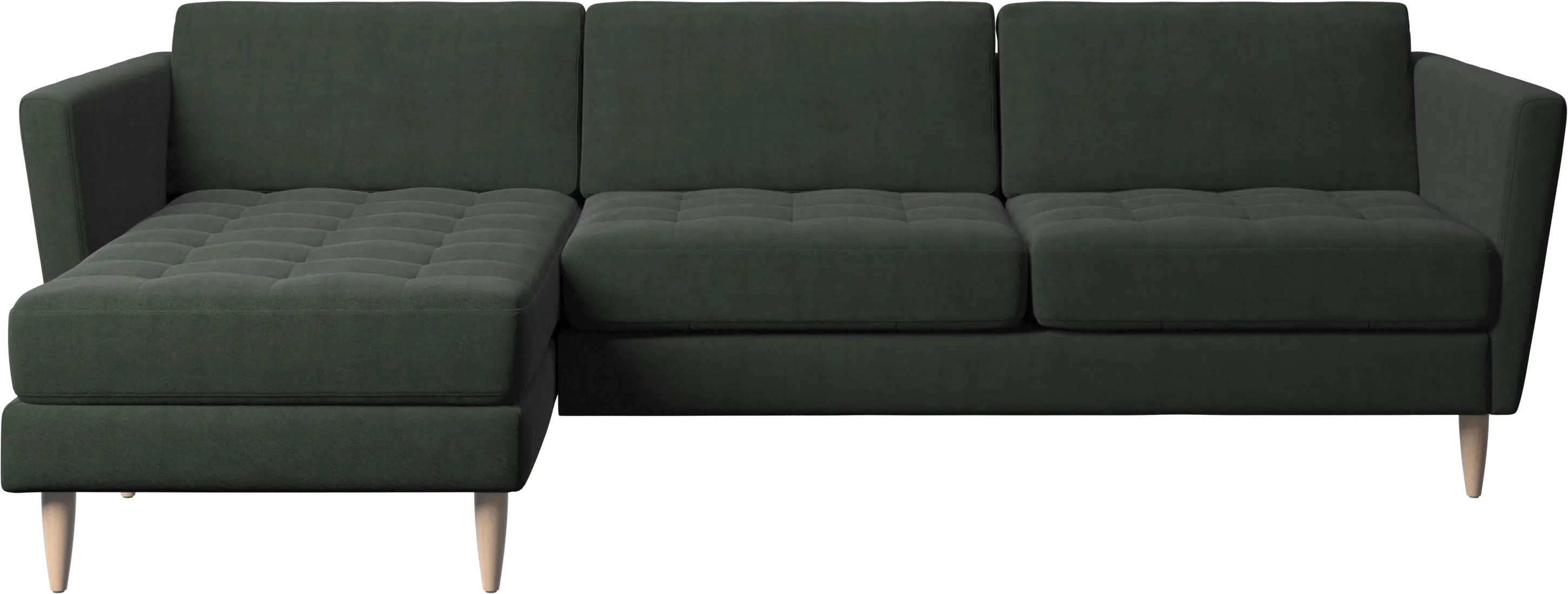 Osaka sofa with resting unit, tufted seat