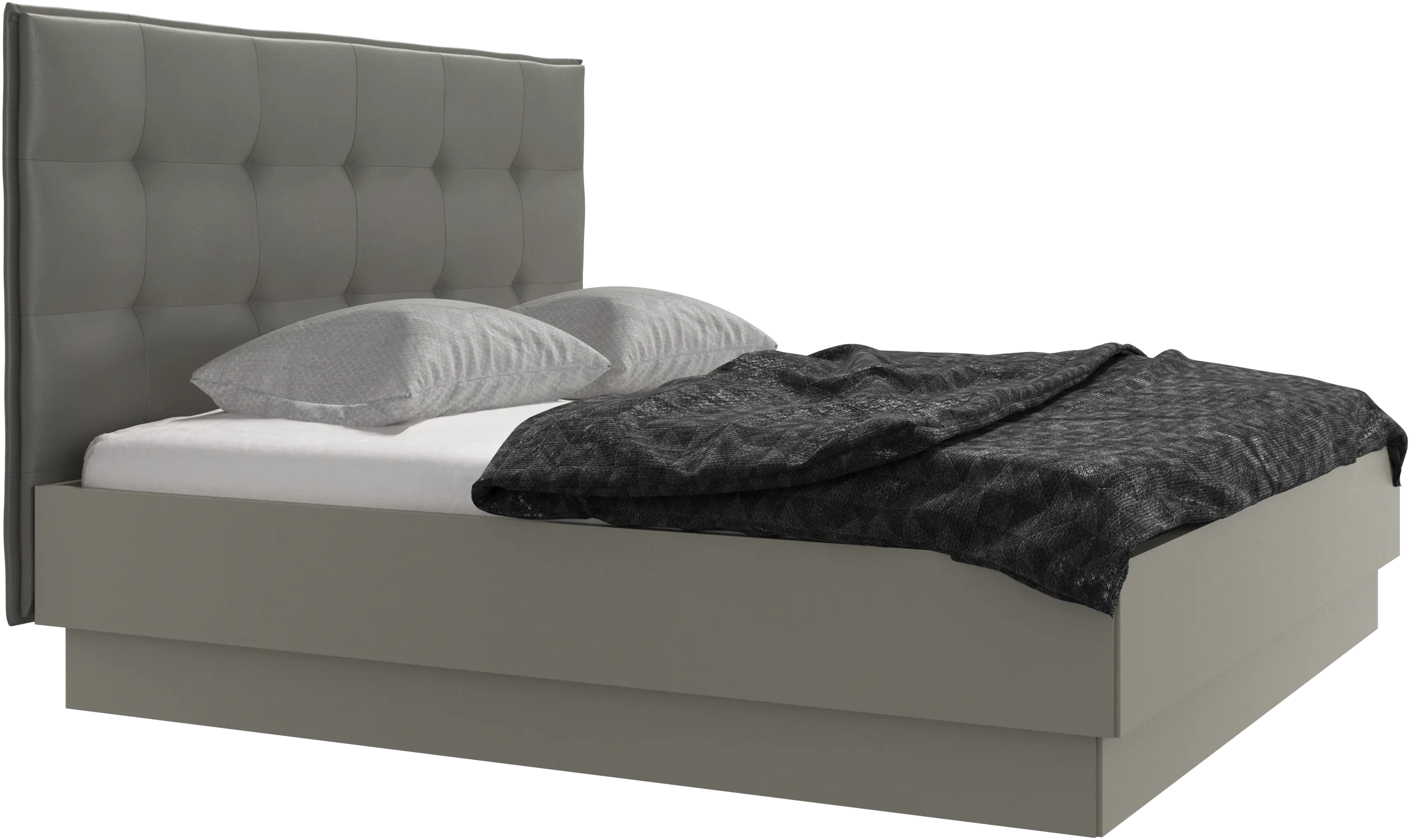 Lugano storage bed with lift-up frame and slats, excl. mattress
