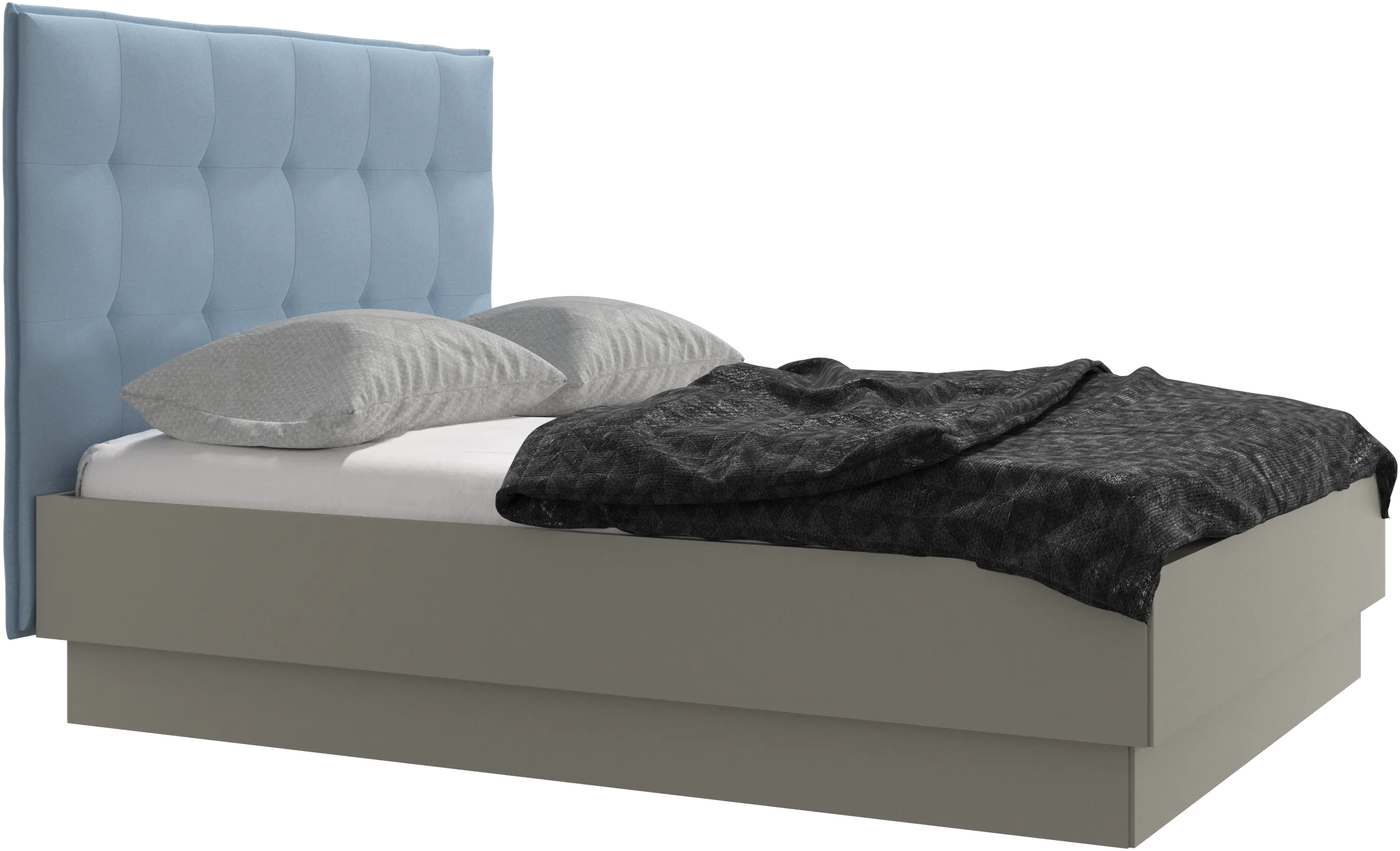 Lugano storage bed with lift-up frame and slats, excl. mattress