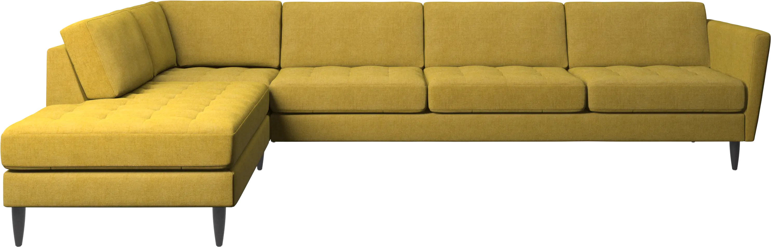 Osaka corner sofa with lounging unit, tufted seat