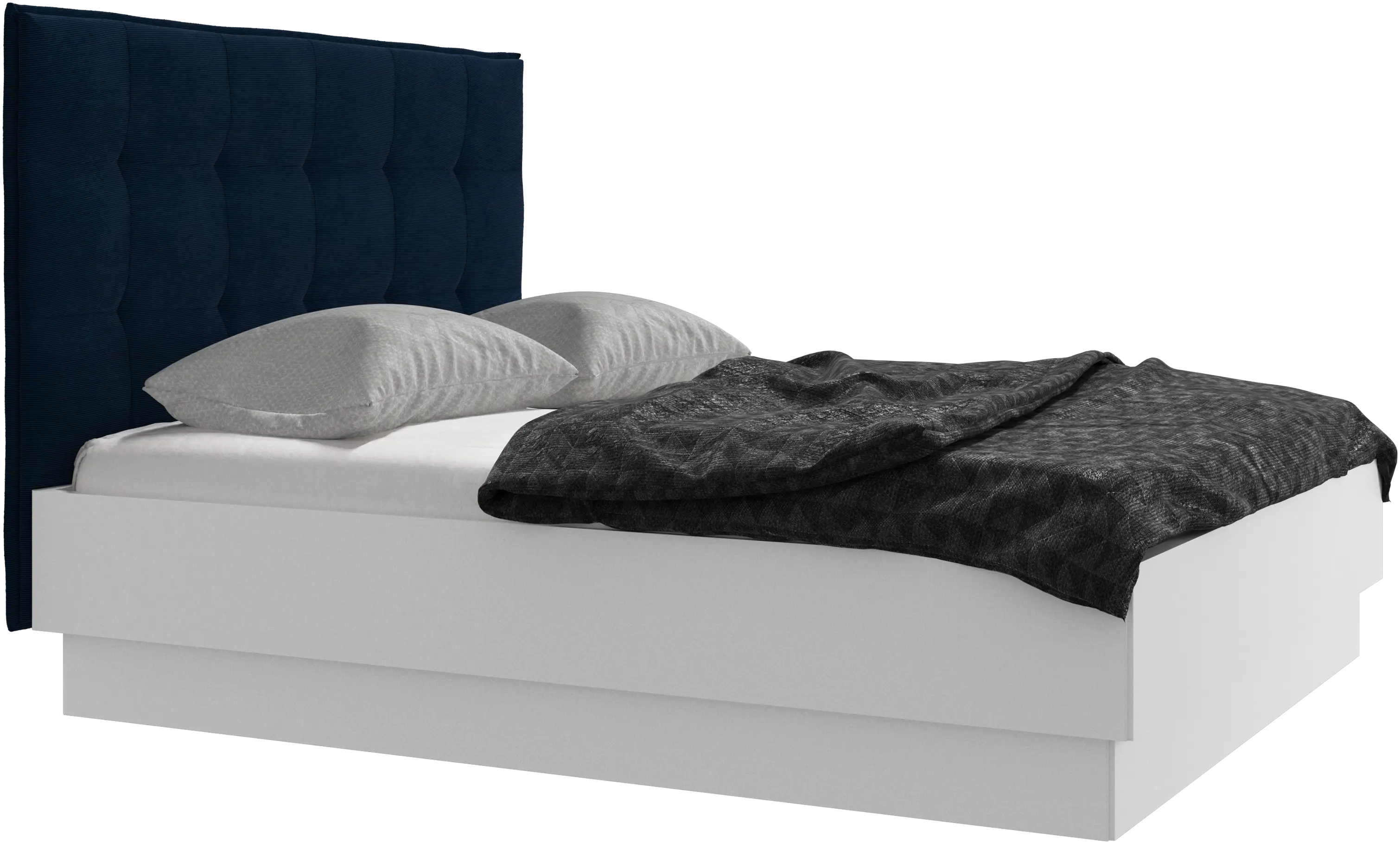 Lugano storage bed with lift-up frame and slats, excl. mattress