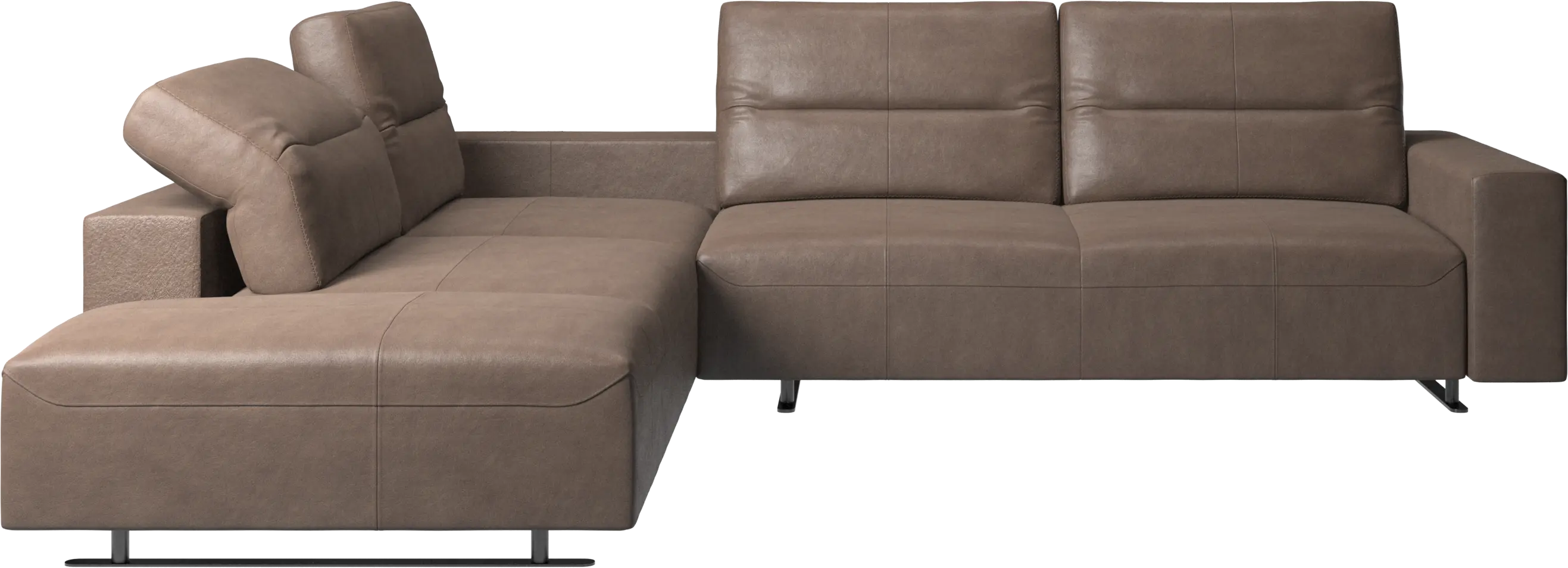 Hampton corner sofa with adjustable back and lounging unit