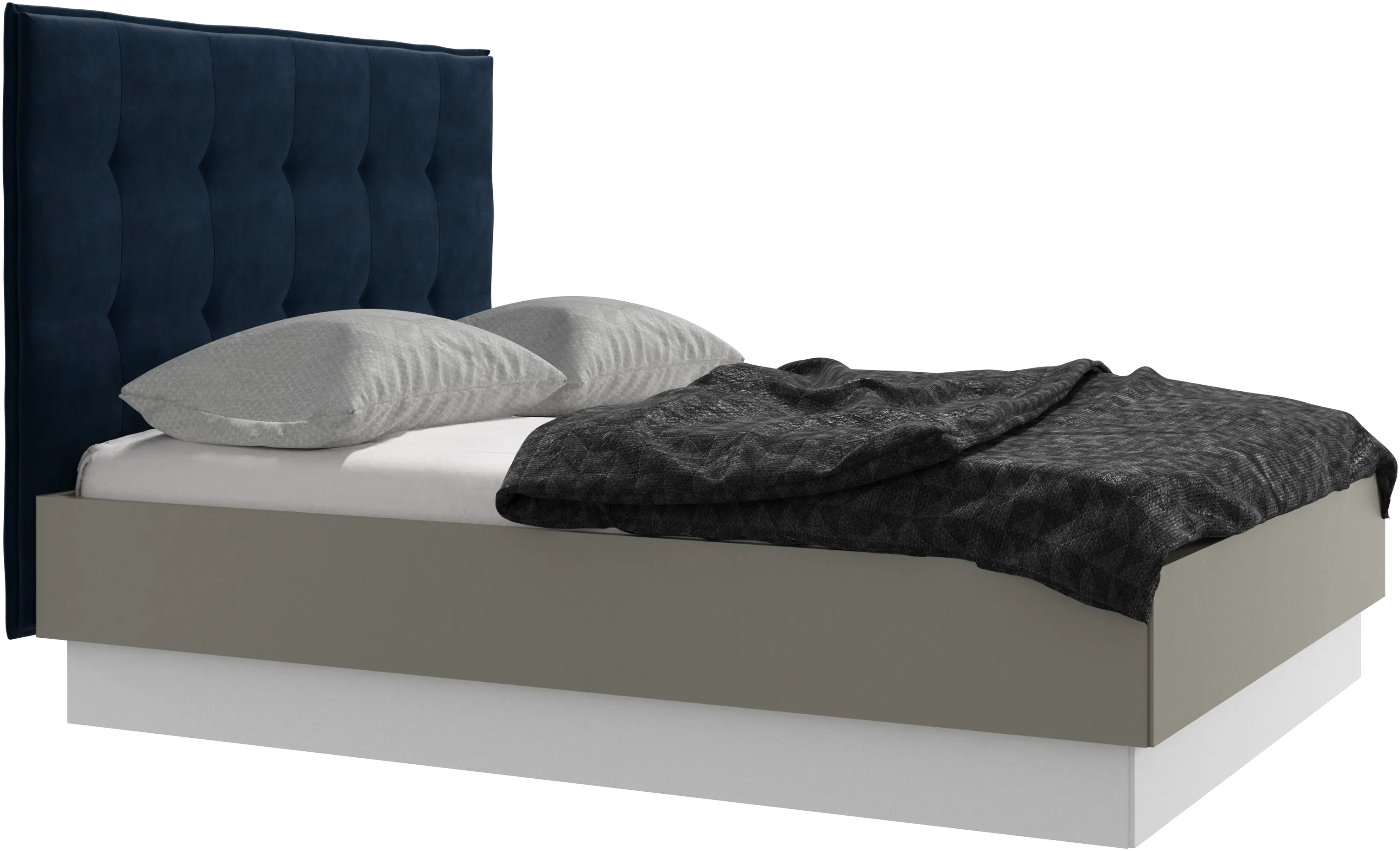 Lugano storage bed with lift-up frame and slats, excl. mattress