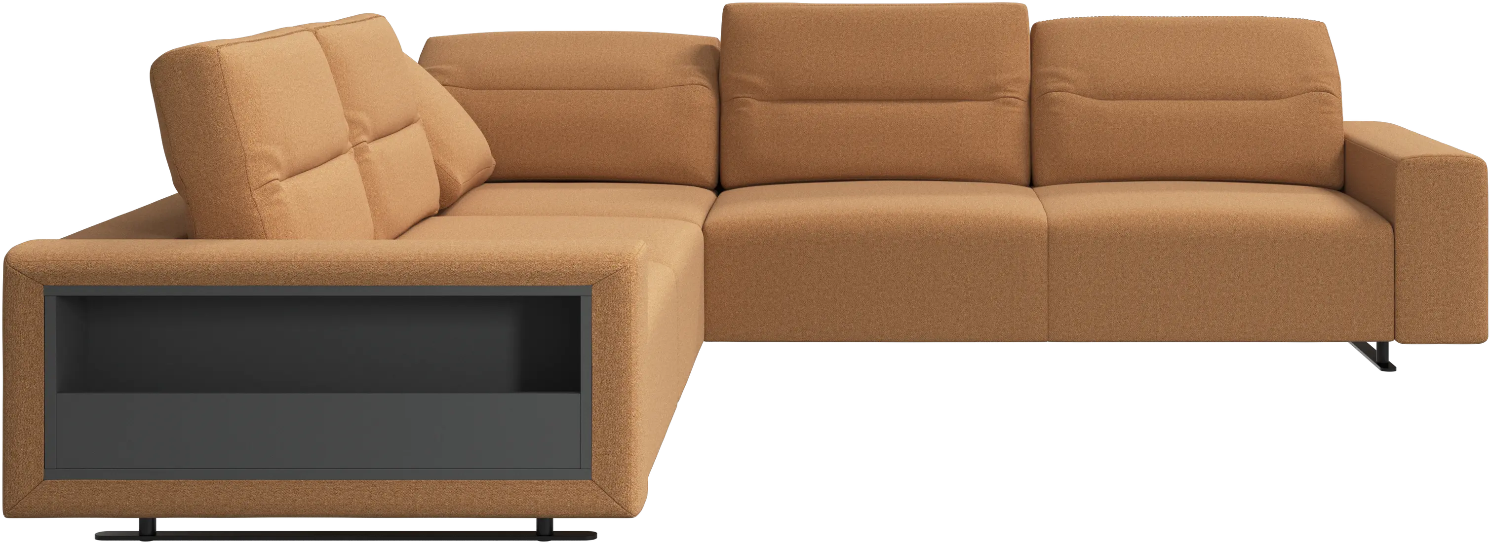 Hampton corner sofa with adjustable back and storage