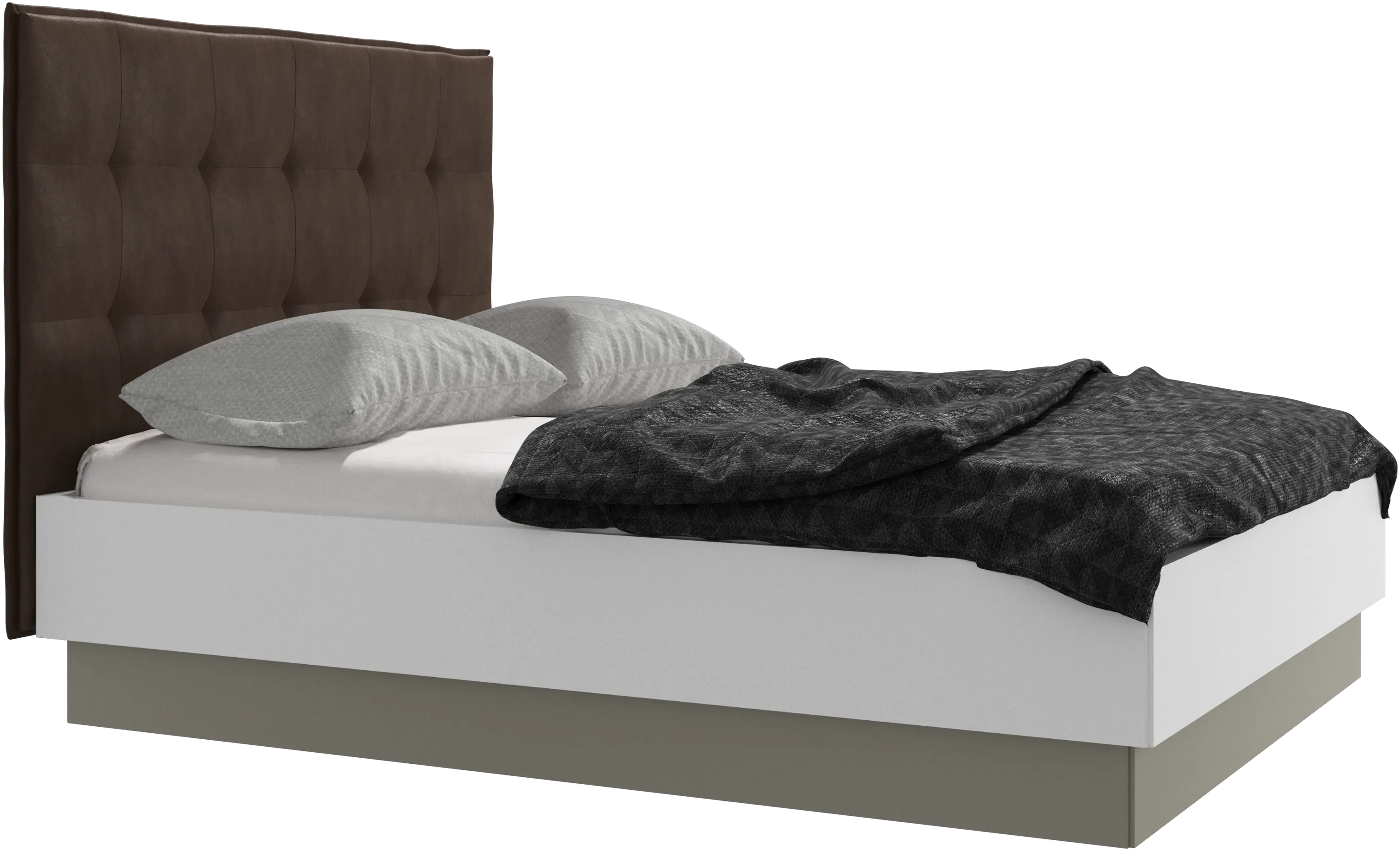 Lugano storage bed with lift-up frame and slats, excl. mattress