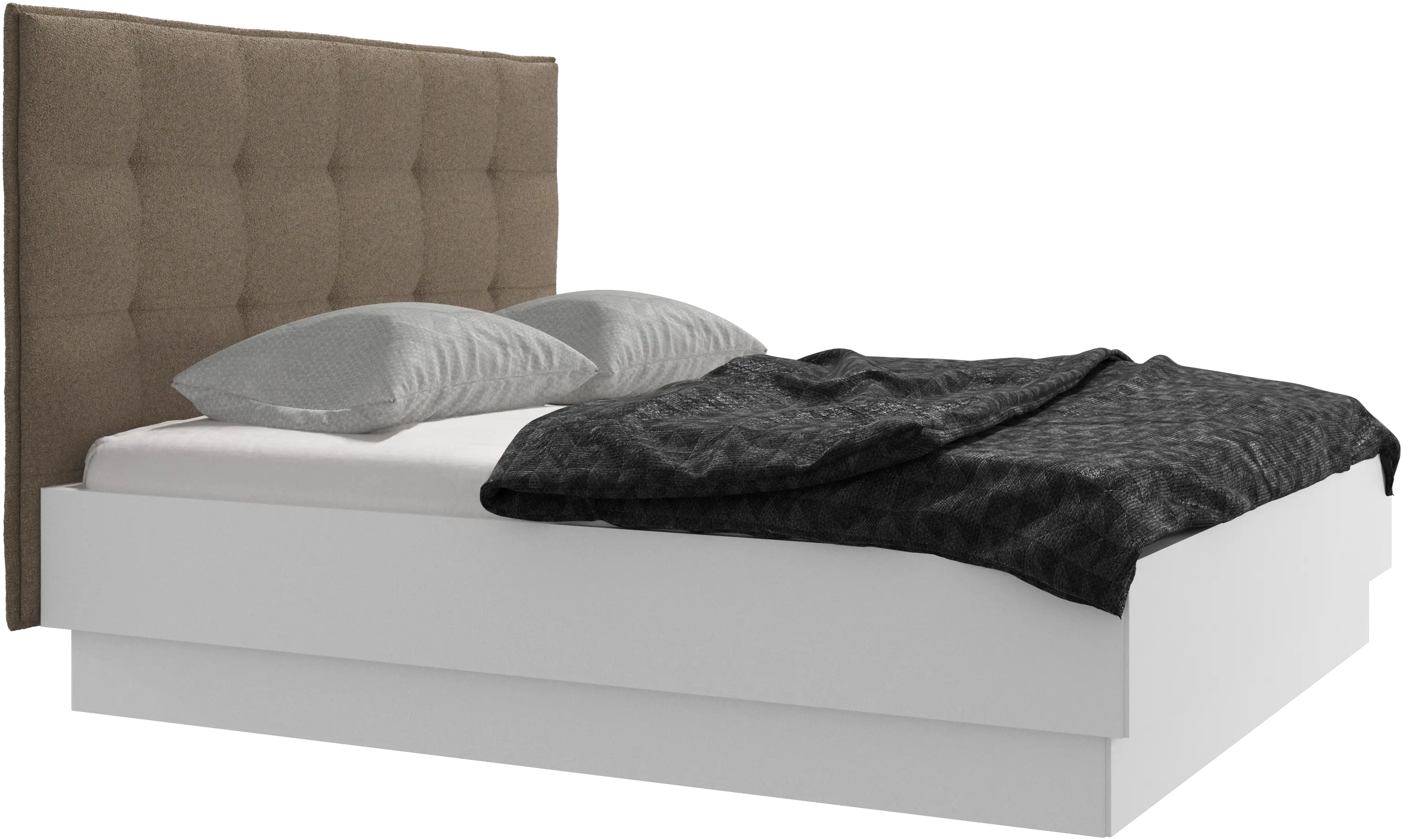 Lugano storage bed with lift-up frame and slats, excl. mattress