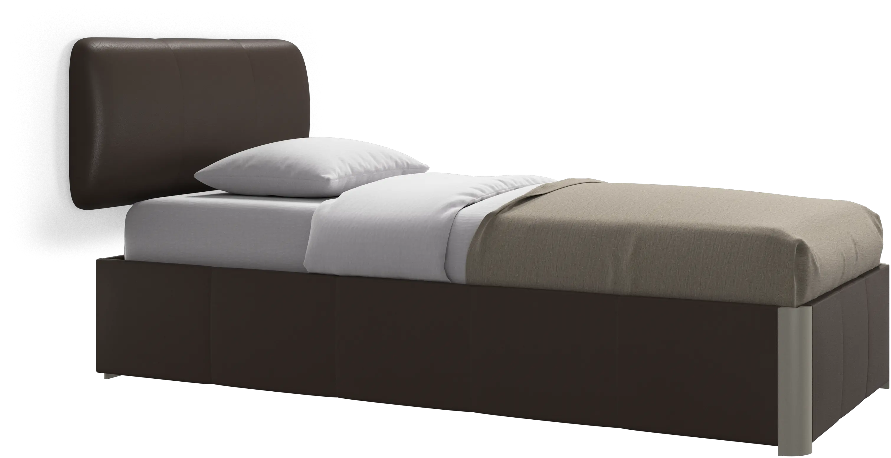 Element cama, cabecero montado en la pared, con láminas y solución de almacenamiento, excl. colchón