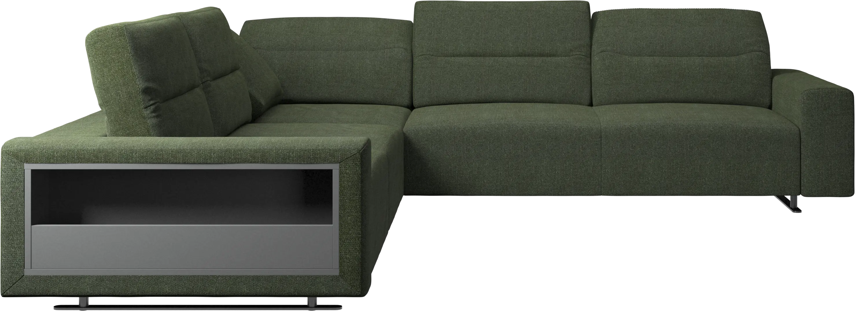 Hampton corner sofa with adjustable back and storage