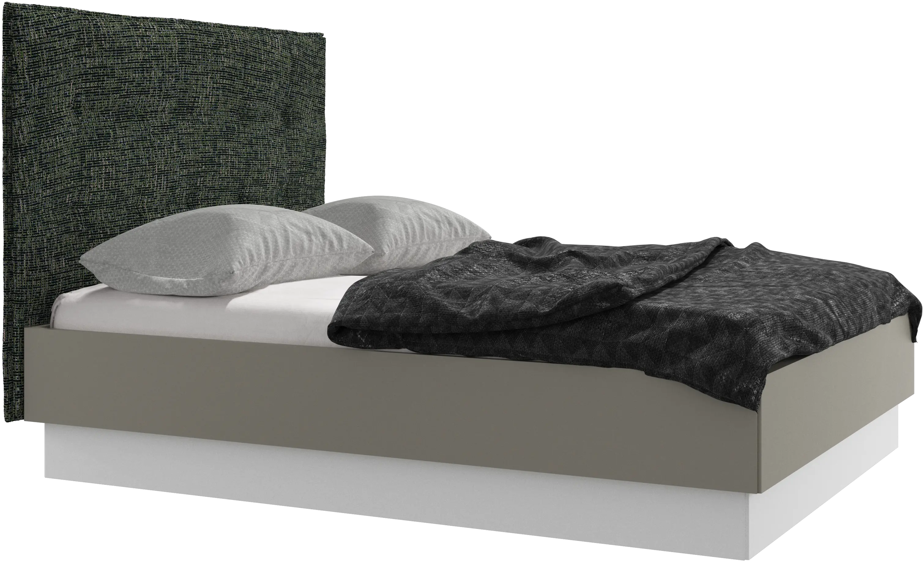 Lugano storage bed with lift-up frame and slats, excl. mattress