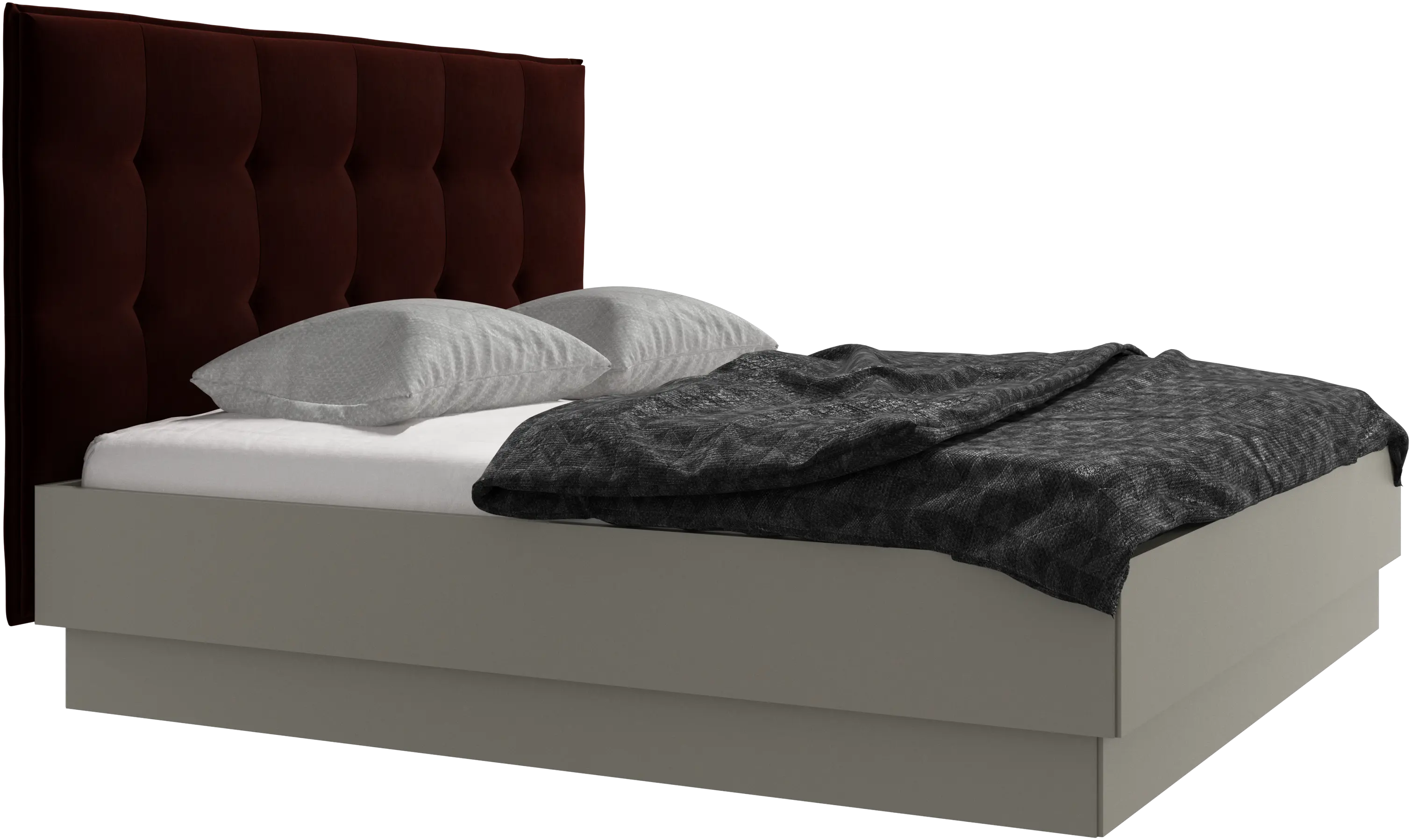 Lugano storage bed with lift-up frame and slats, excl. mattress