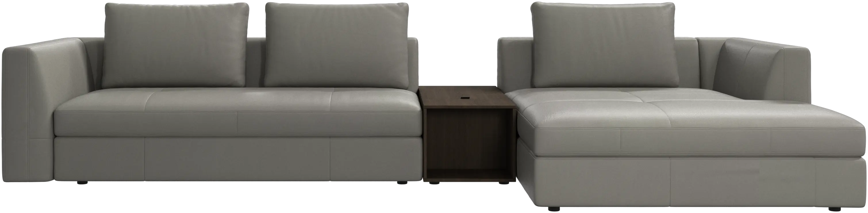 Bergamo chaise longue sofa with storage