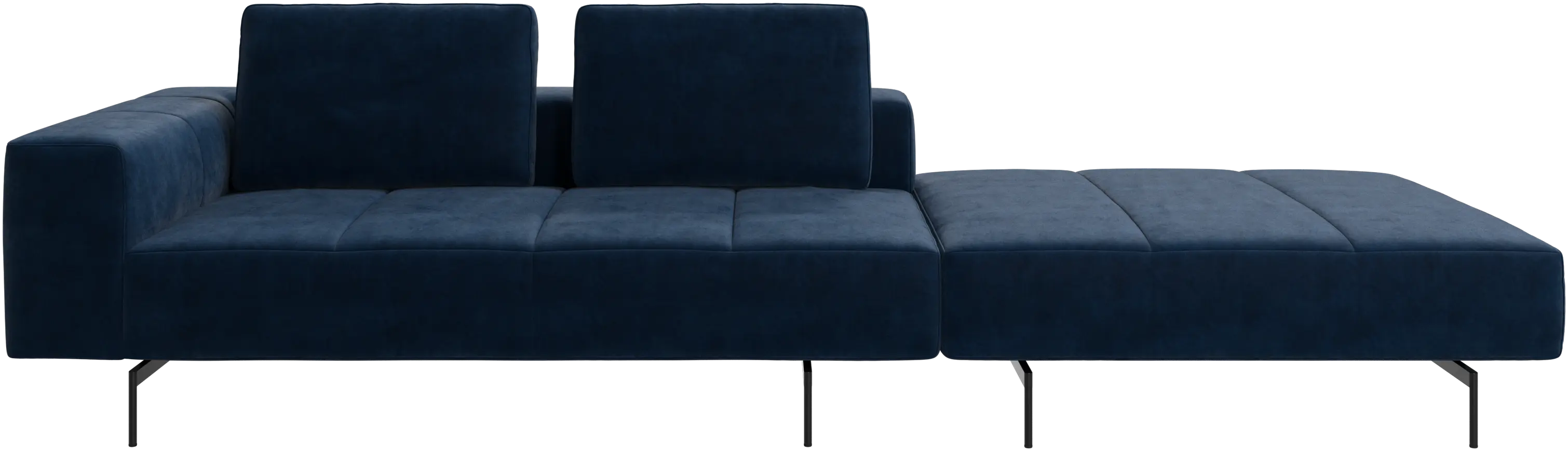 Amsterdam sofa with footstool on right side