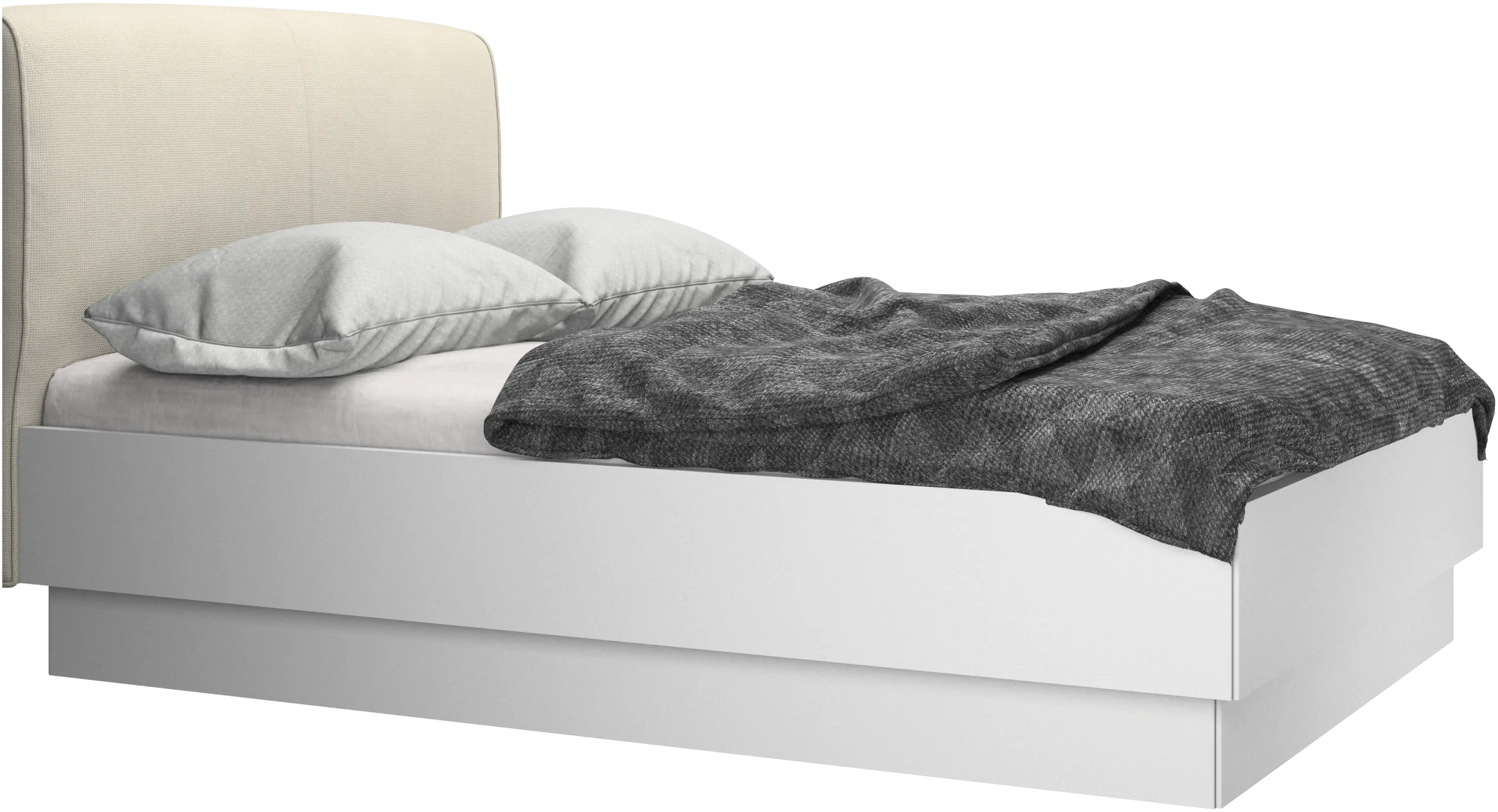 Houston, upholstered bed with storage