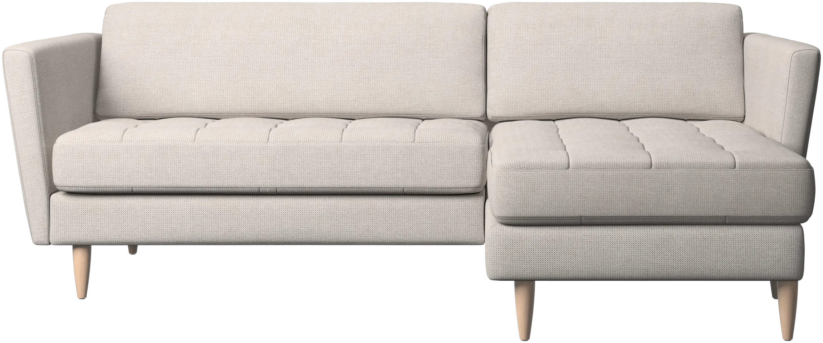 Canapé Osaka avec chaise longue, assise capitonnée