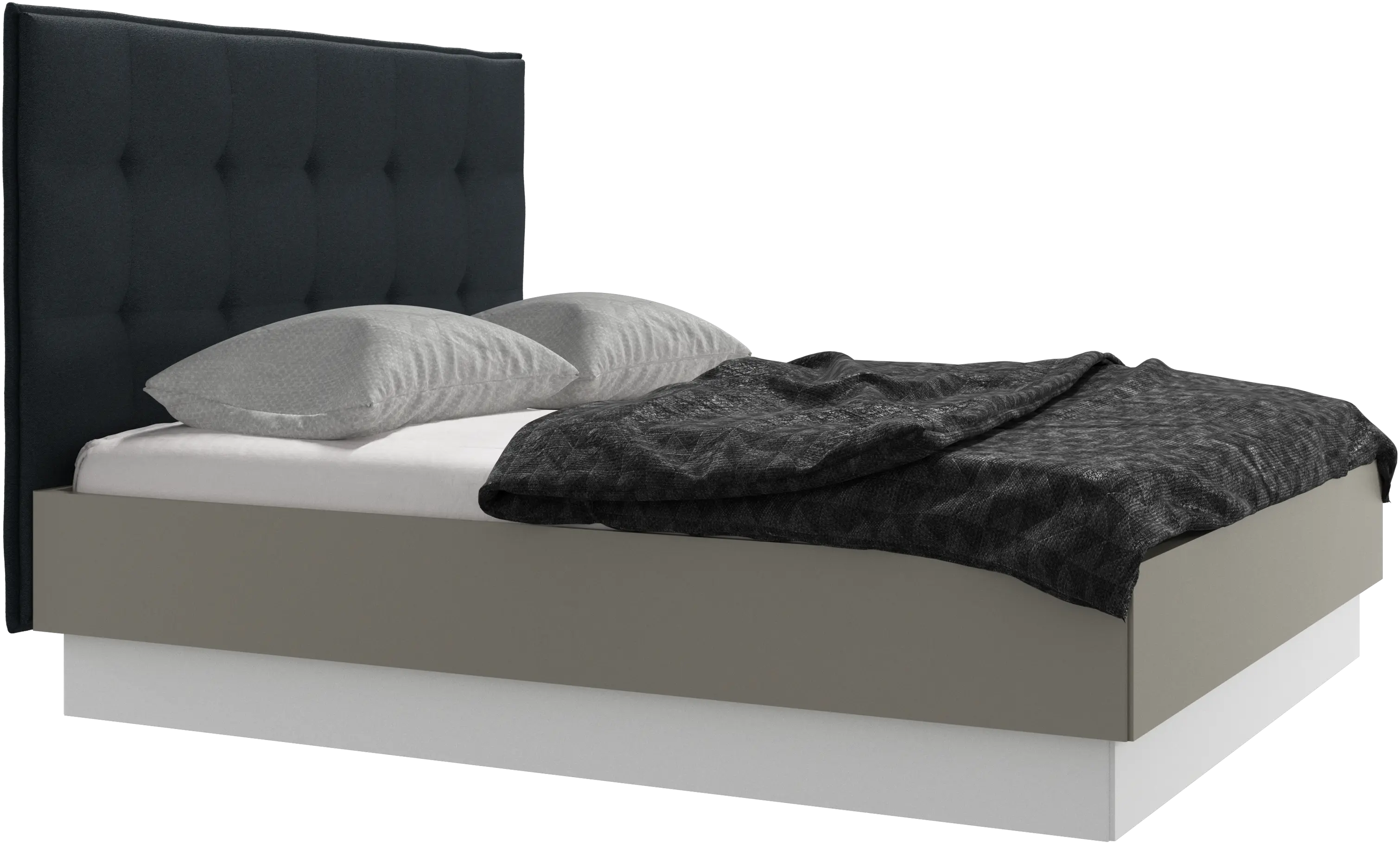 Lugano storage bed with lift-up frame and slats, excl. mattress