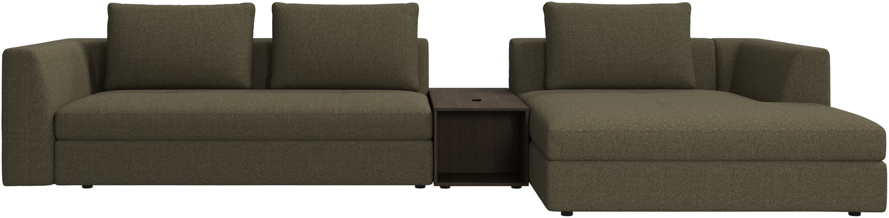 Bergamo chaise longue sofa with storage