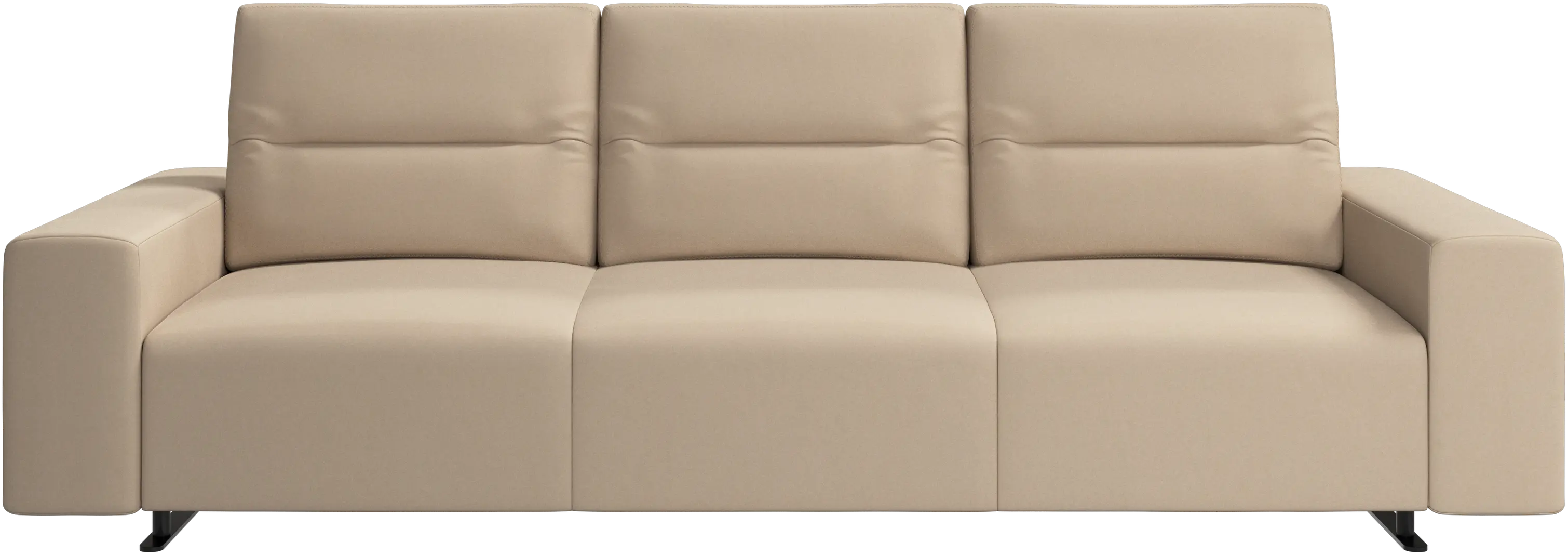 Hampton sofa with adjustable back and storage on the left side