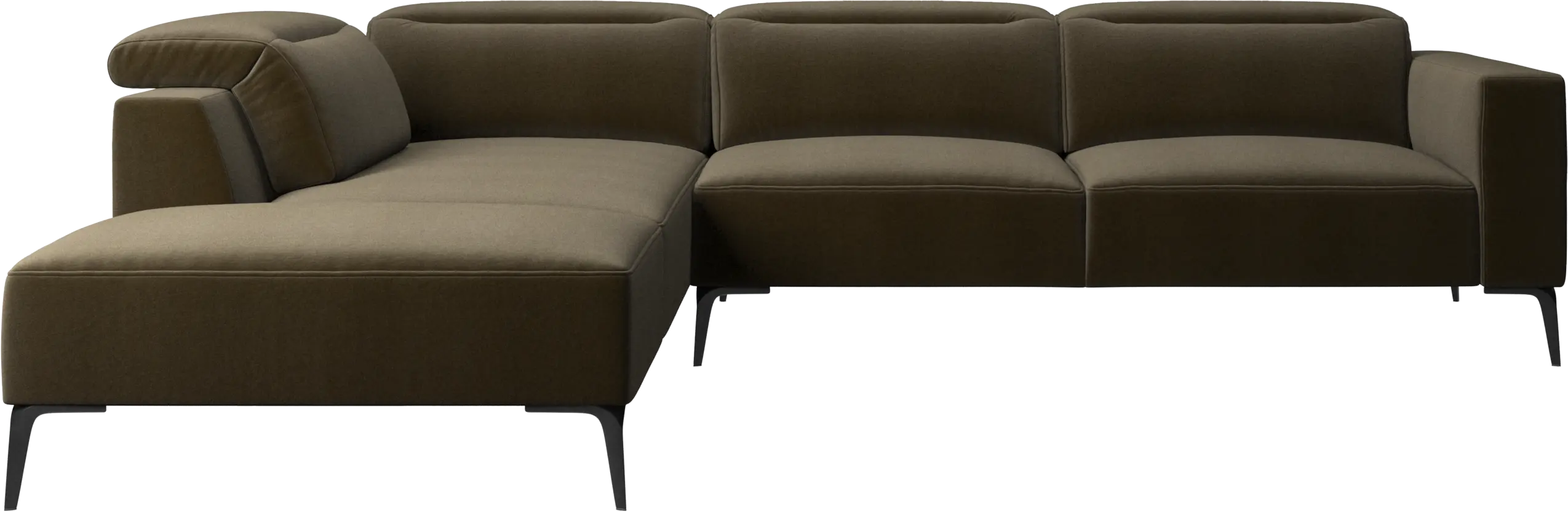 Zürich corner sofa with lounging unit
