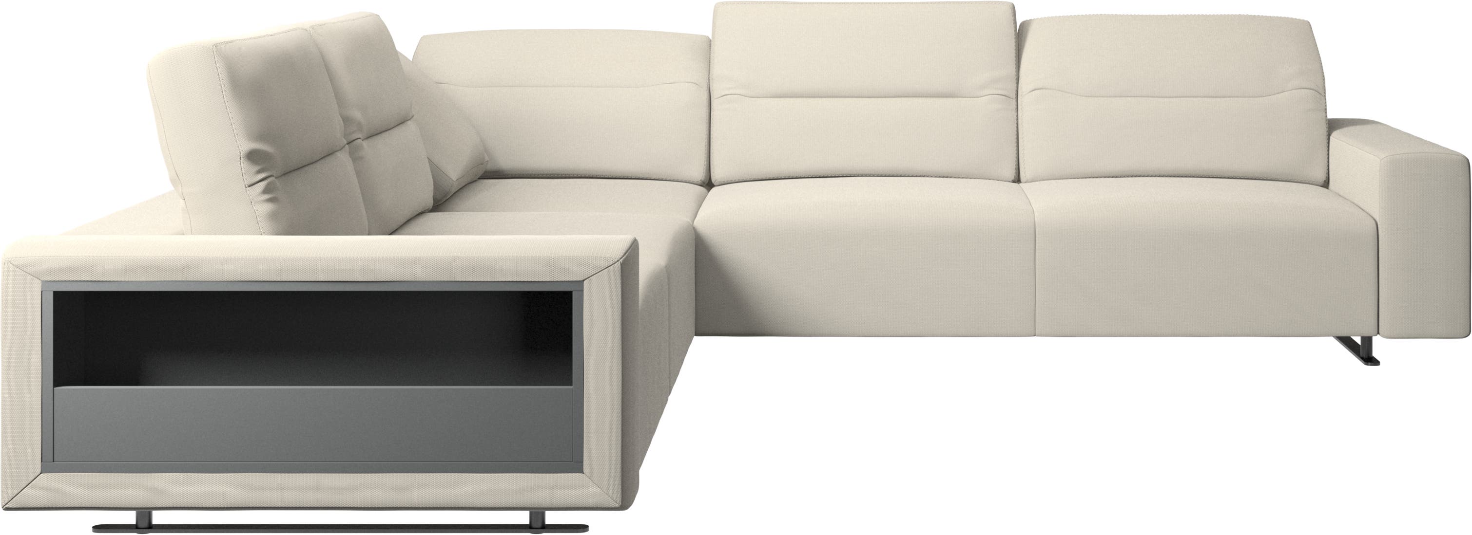 Hampton corner sofa with adjustable back and storage