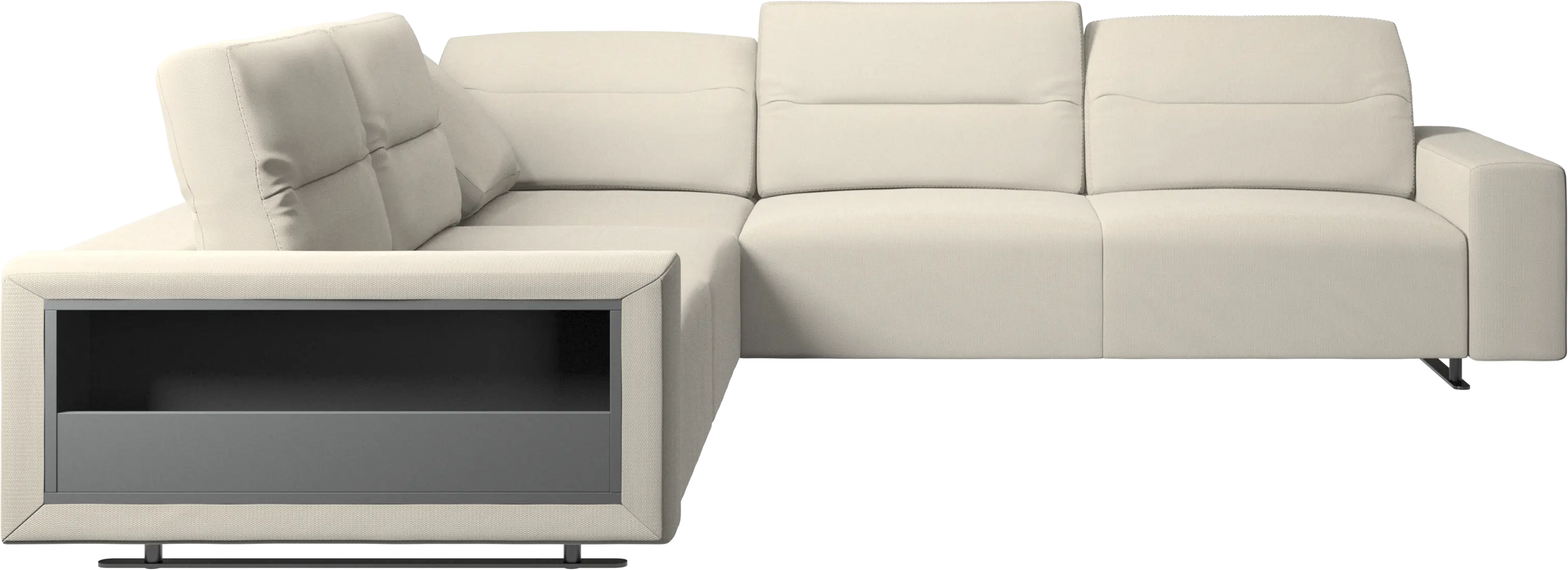 Hampton corner sofa with adjustable back and storage