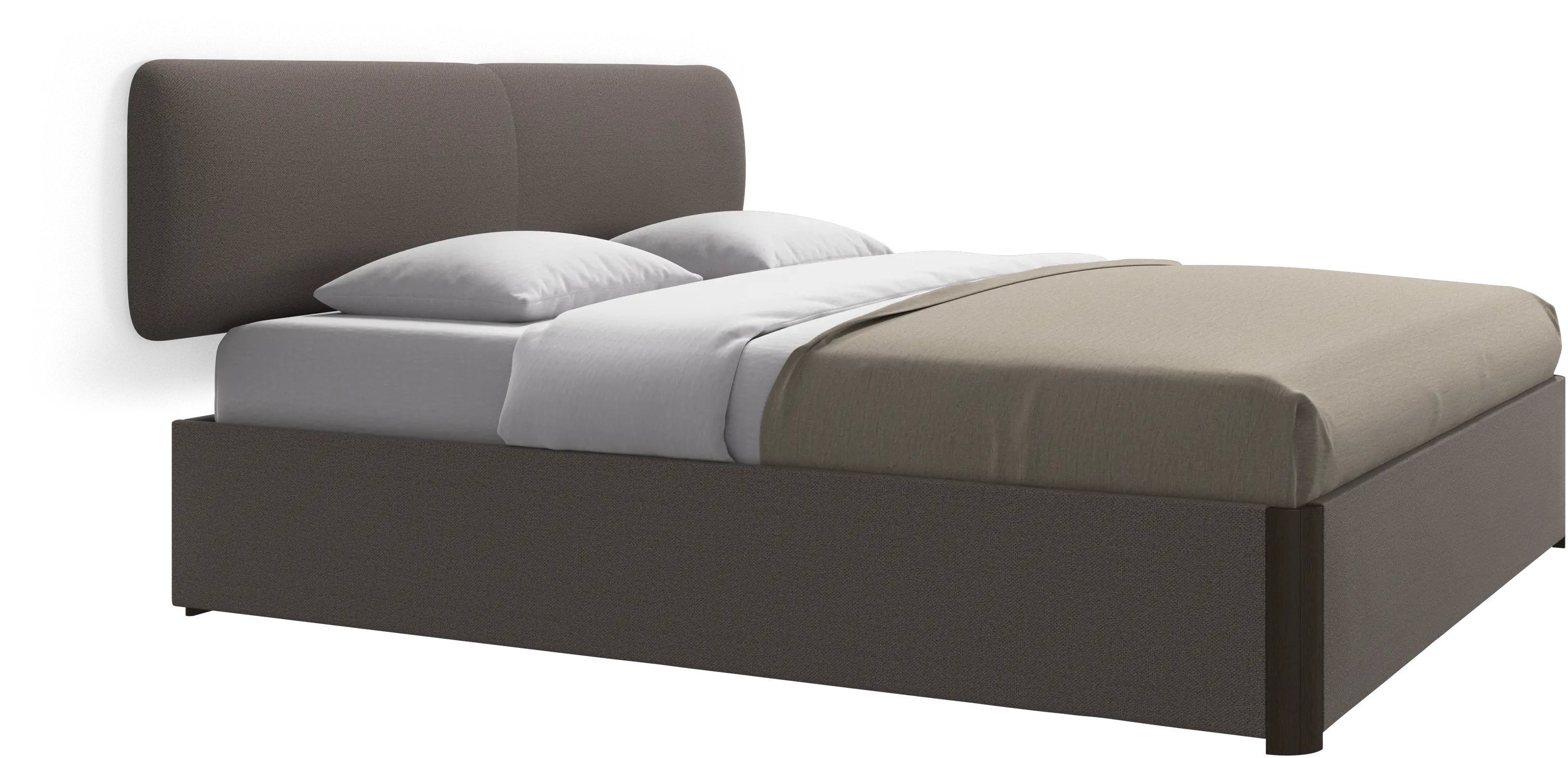 Element bed, wall-mounted headboard, with slats, excl. mattress