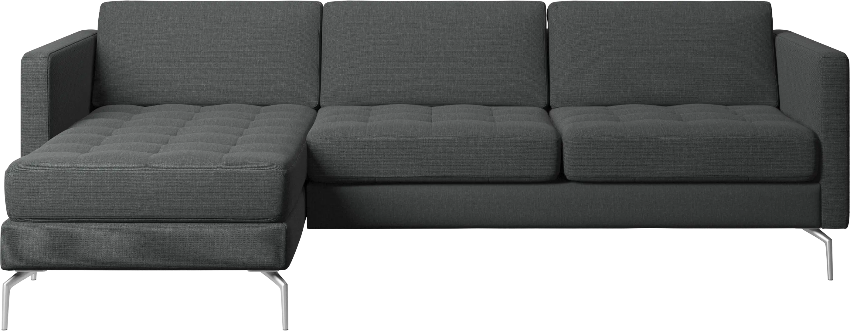 Canapé Osaka avec chaise longue, assise capitonnée