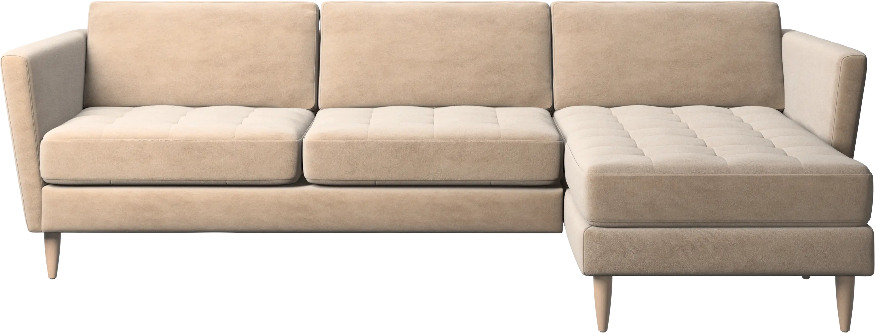 Osaka sofa with resting unit, tufted seat