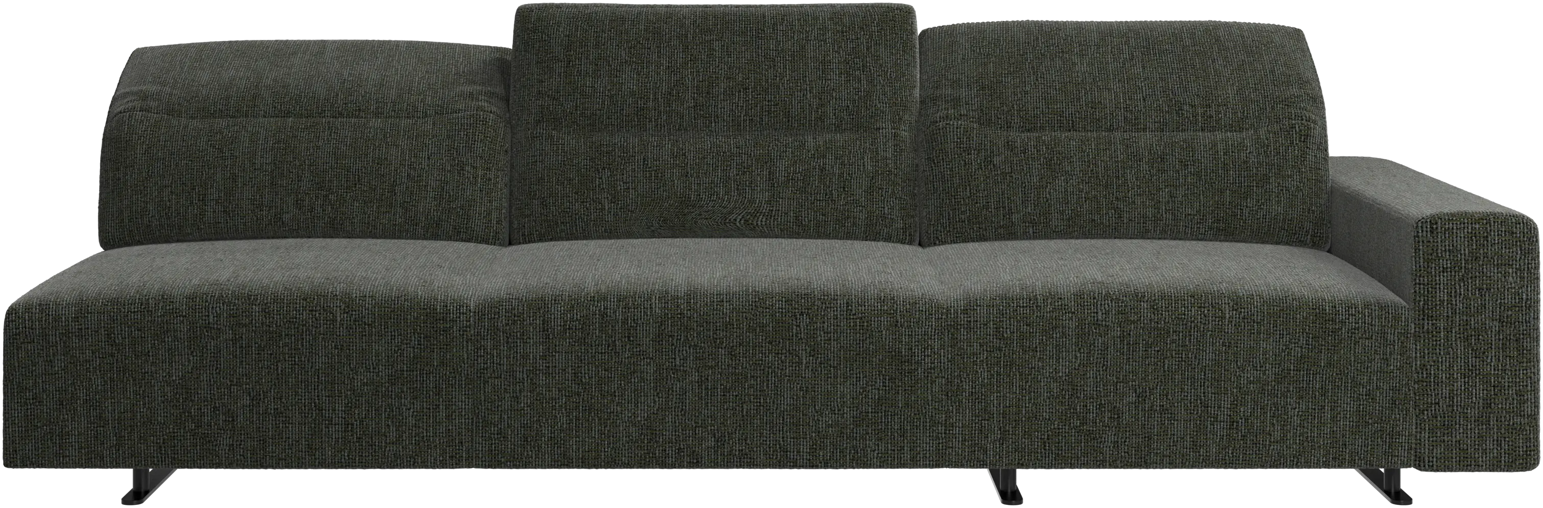 Hampton sofa med justerbar rygg og oppbevaring på høyre siden