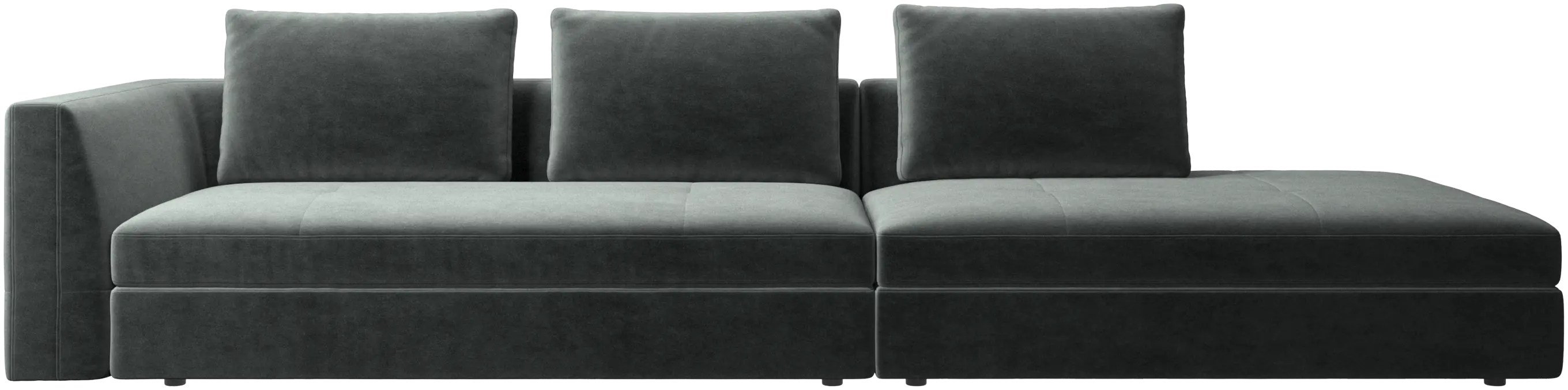 Bergamo sofa with lounging unit