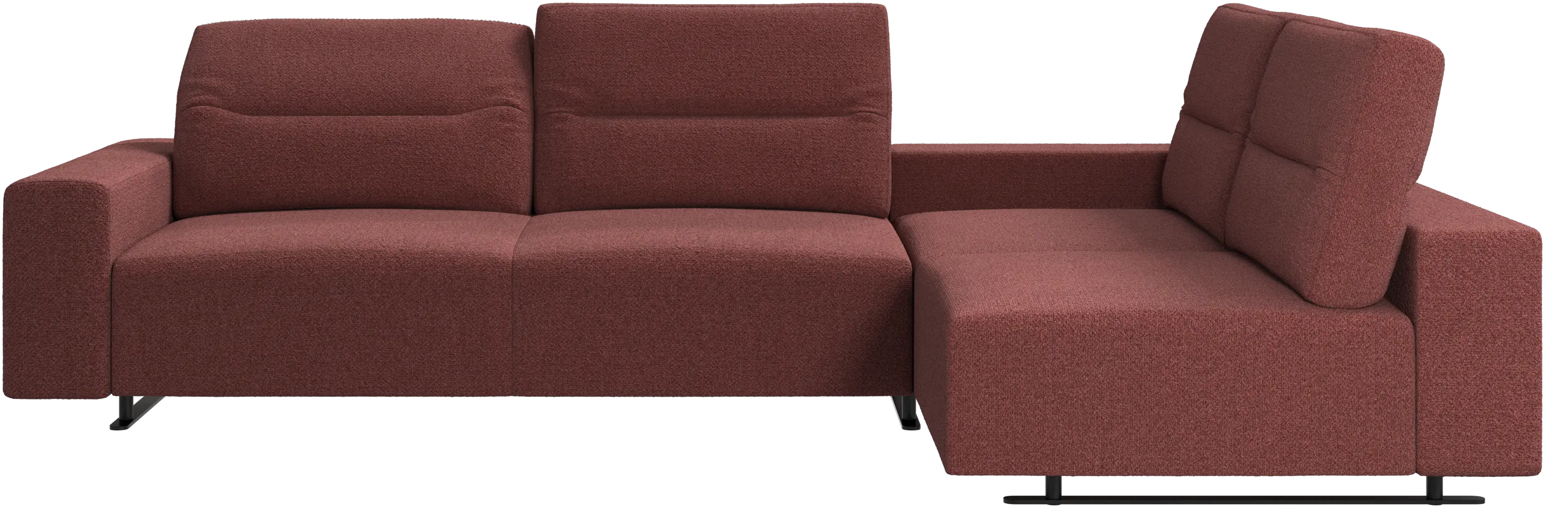 Hampton corner sofa with adjustable back and storage on left side